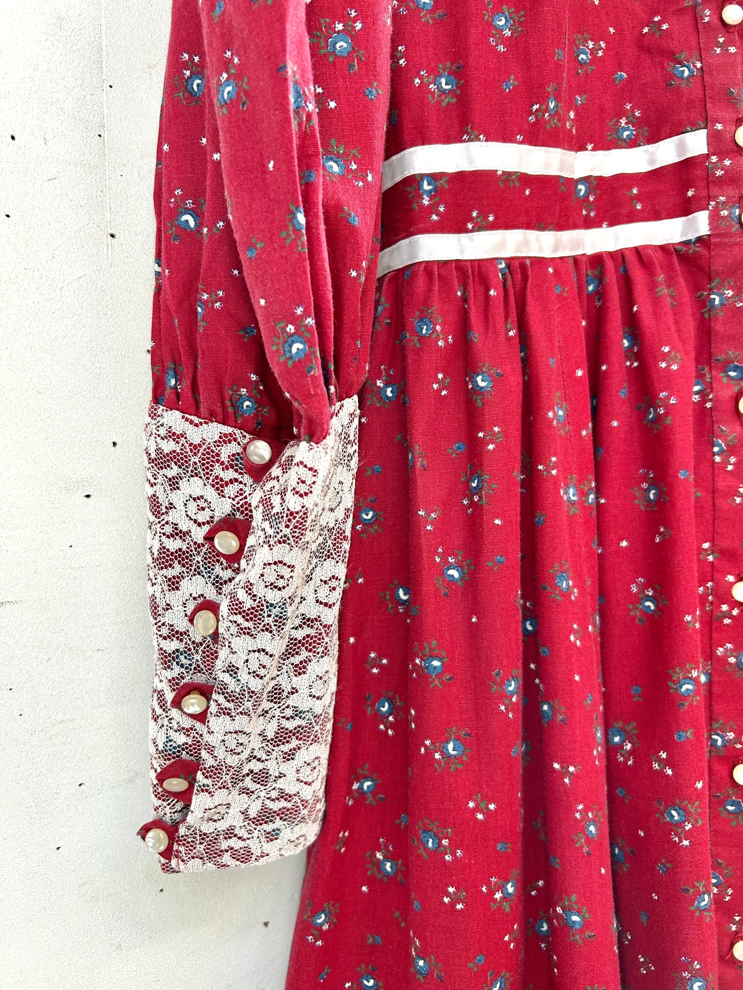 '70sVintage Flower Dress [A29325]