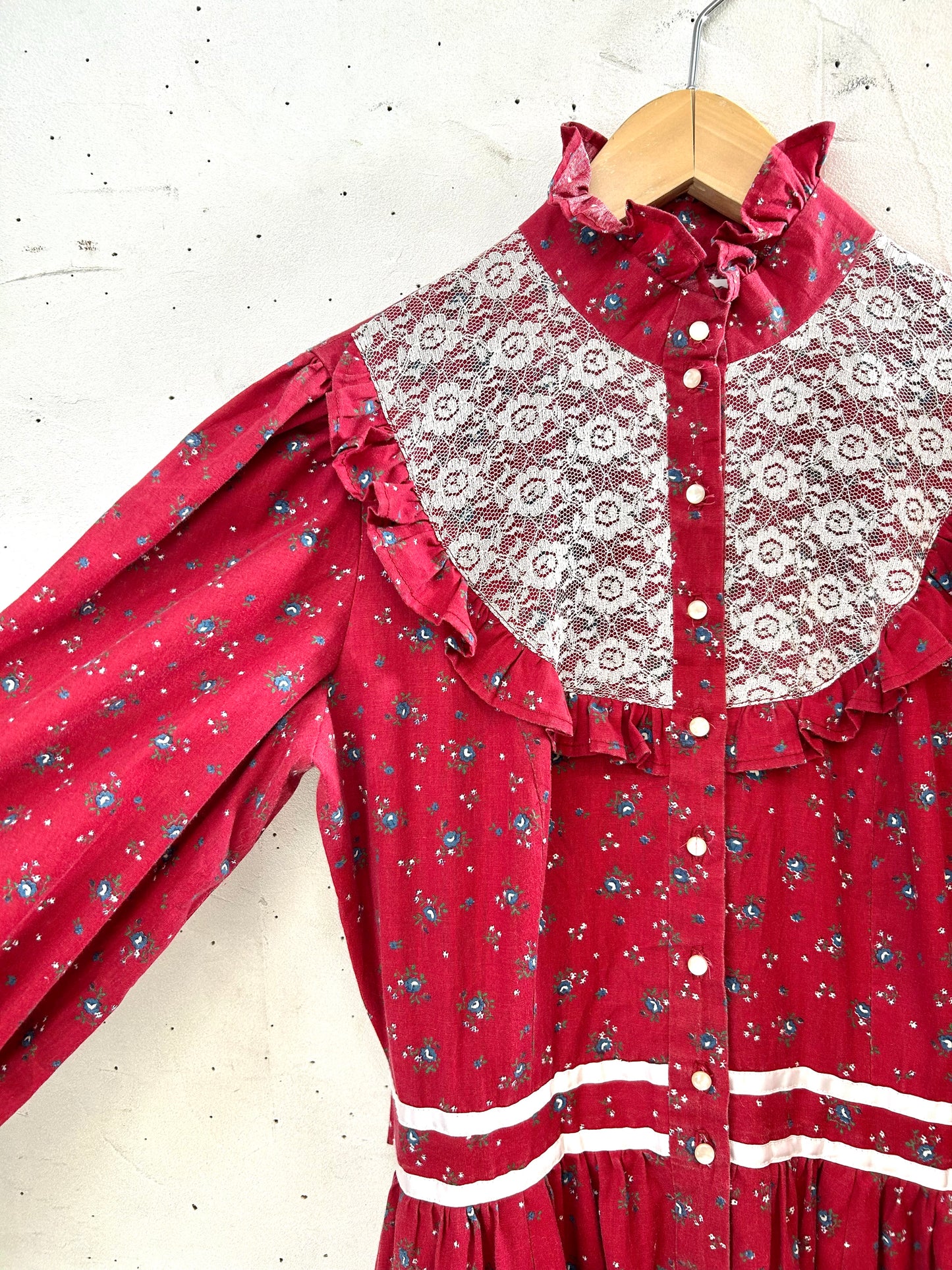 '70sVintage Flower Dress [A29325]