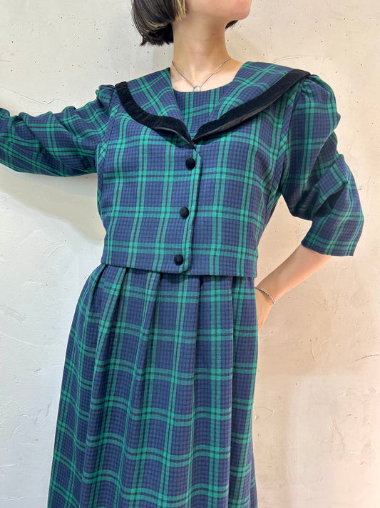 Vintage Black Watch Dress [I24921]