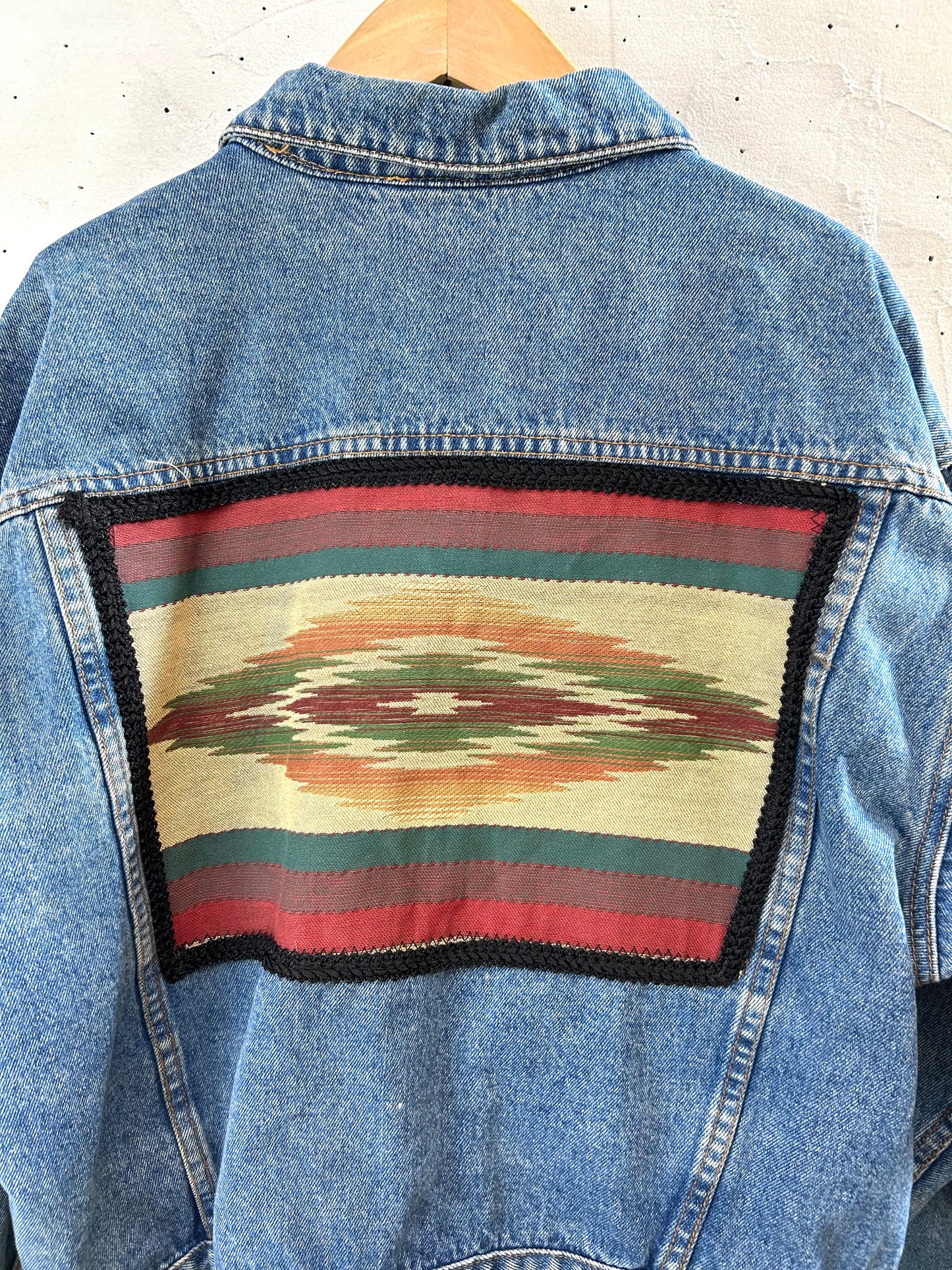 Vintage Denim Custom Patchwork Jacket [I28425]