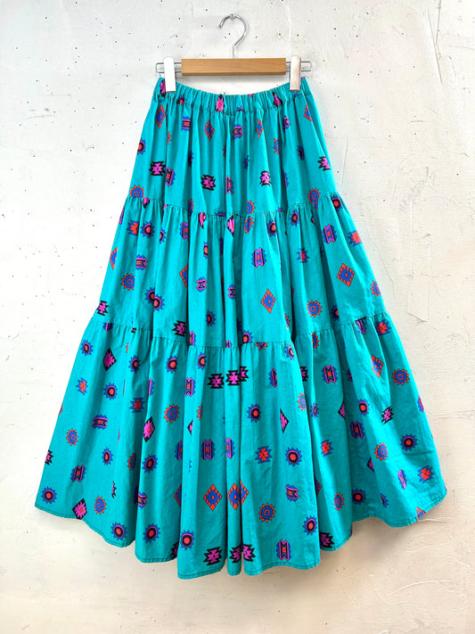 Vintage Tiered Skirt MADE IN USA [B29528]