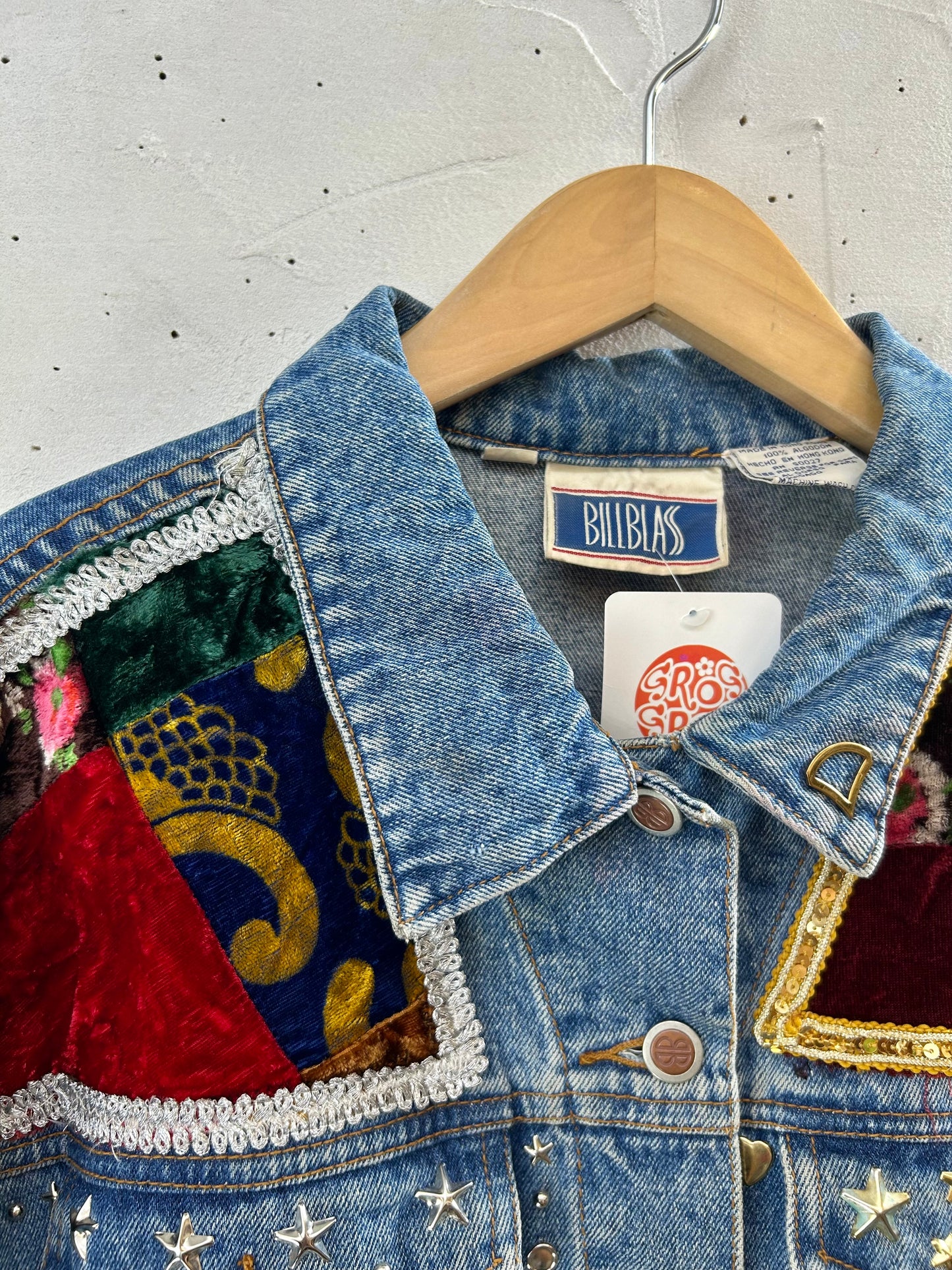 Vintage Denim Custom Patchwork Jacket [I28425]