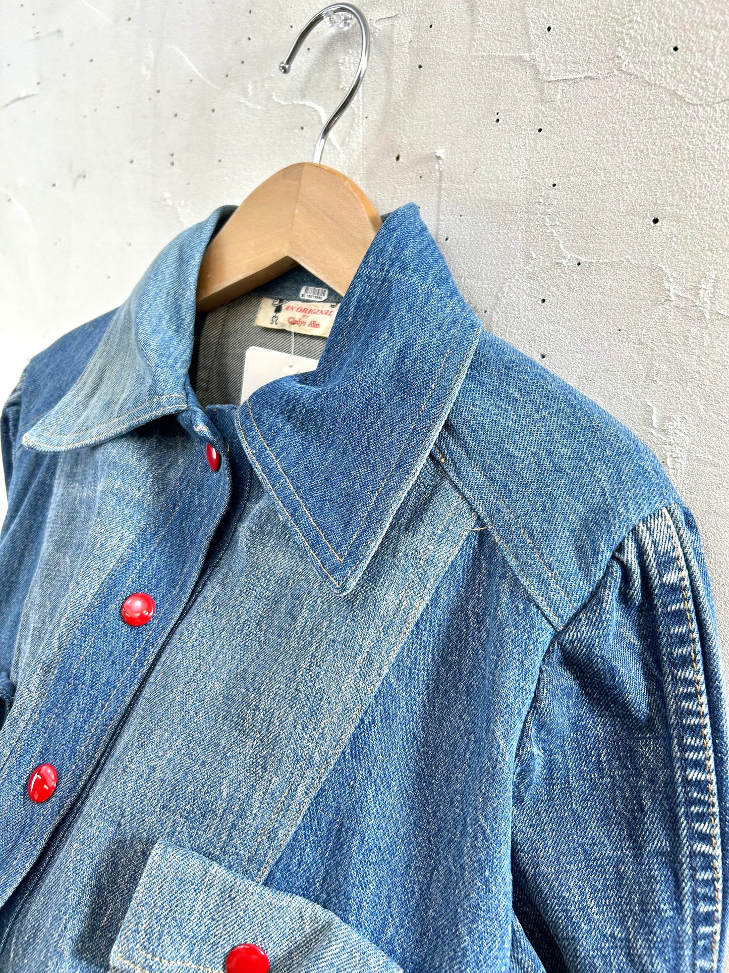 ’70s Vintage Denim Custom Jacket [I28436]