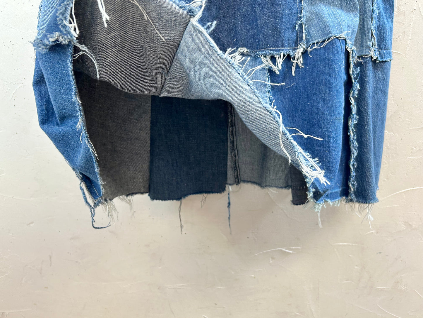 Vintage Denim Patchwork Skirt 〜Amy Nina〜 [E30182]