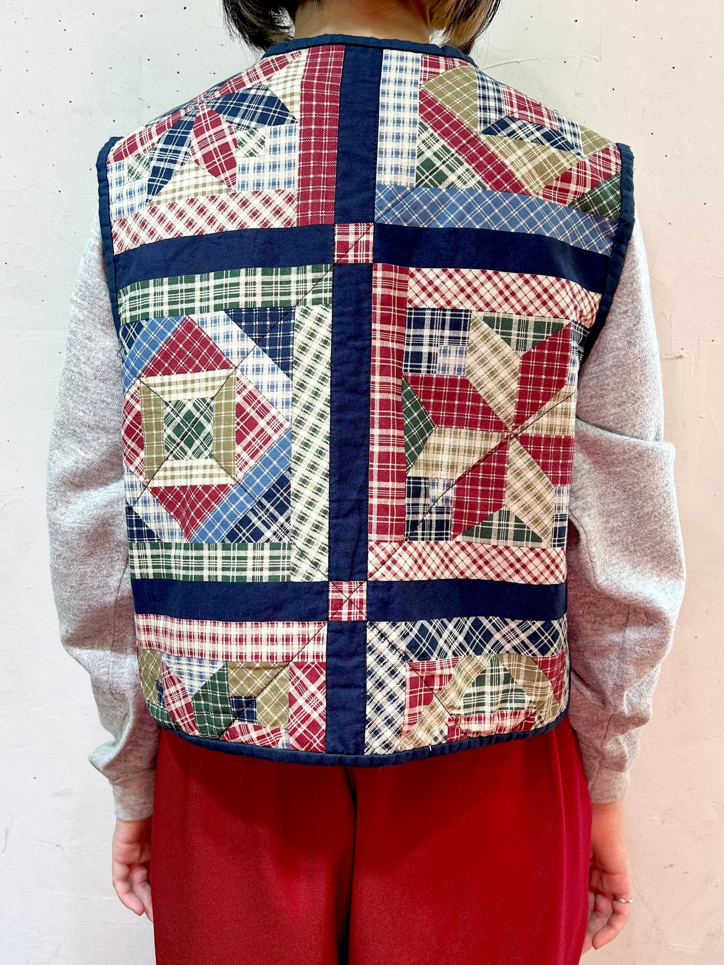 Vintage Quilting Vest Made Especially [H24842]