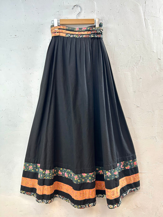 ’70s Vintage Wrap Skirt MADE IN INDIA［B29527］