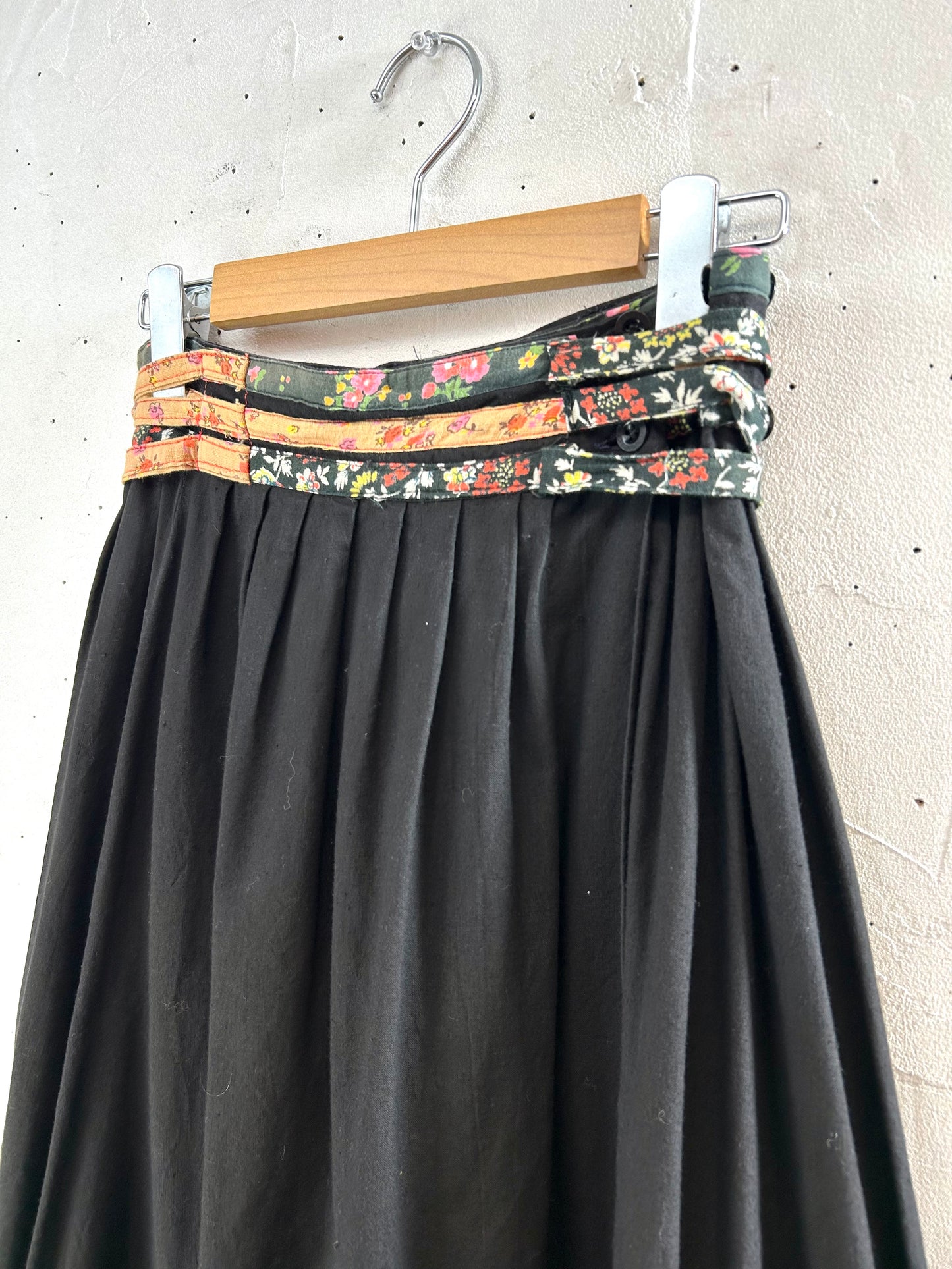 ’70s Vintage Wrap Skirt MADE IN INDIA［B29527］