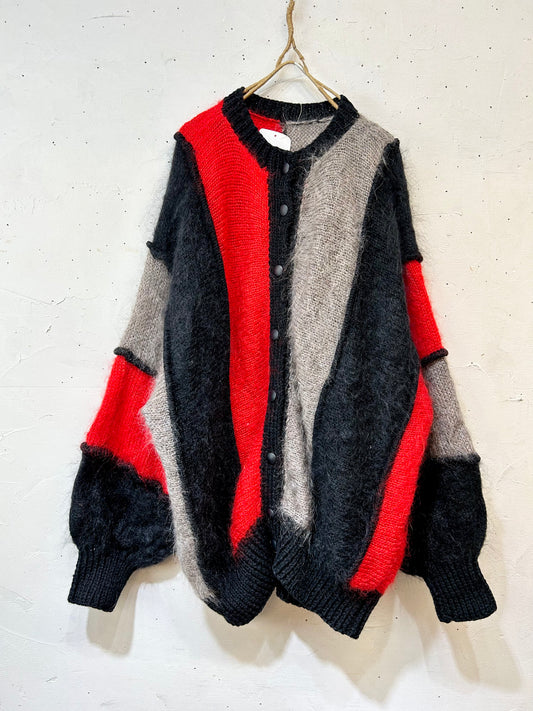 Vintage Mohair Knit Cardigan MADE IN IRELAND [K25570]