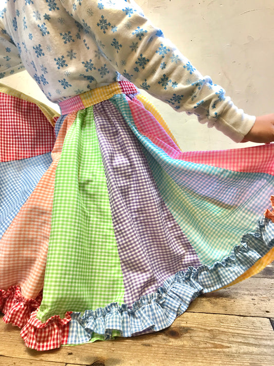 ’70s Vintage Patchwork Skirt [L25736]