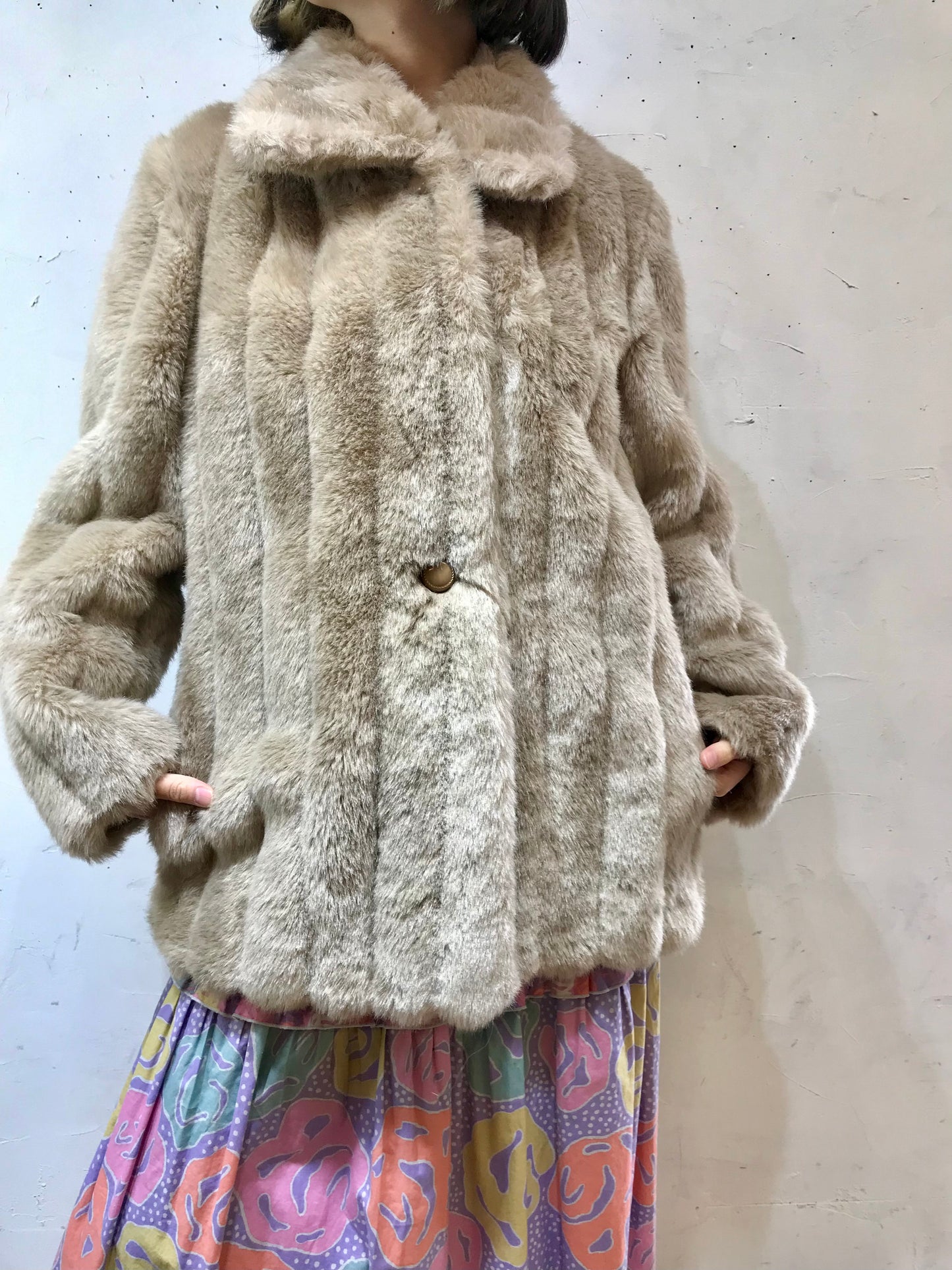 Vintage Eco Fur Jacket UNION MADE [K25557]