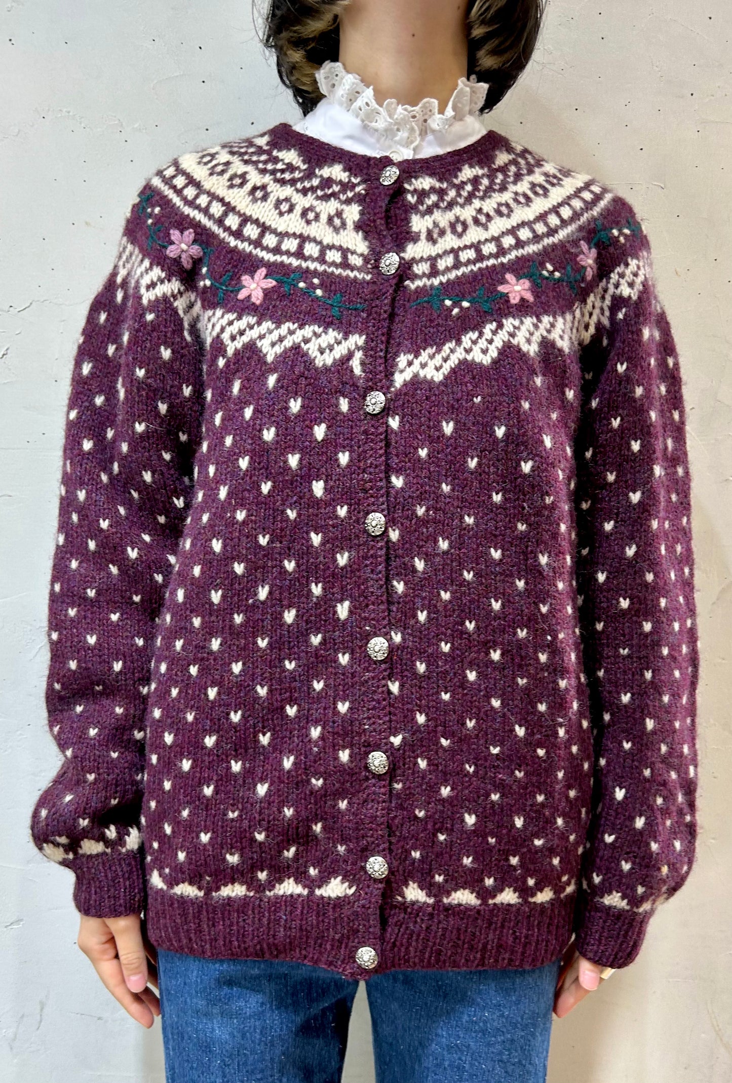 Vintage Nordic Knit Cardigan [J25269]