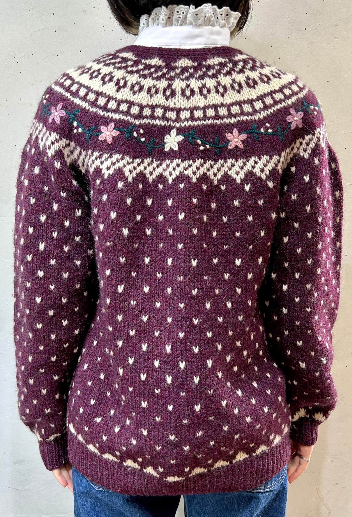 Vintage Nordic Knit Cardigan [J25269]