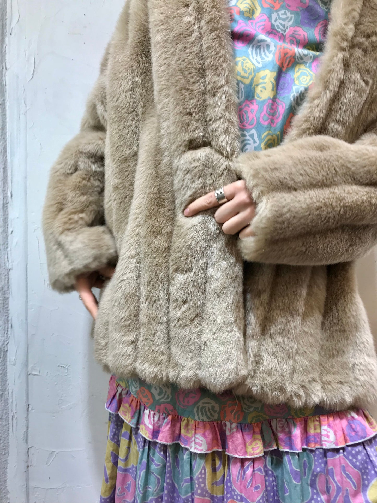 Vintage Eco Fur Jacket UNION MADE [K25557]