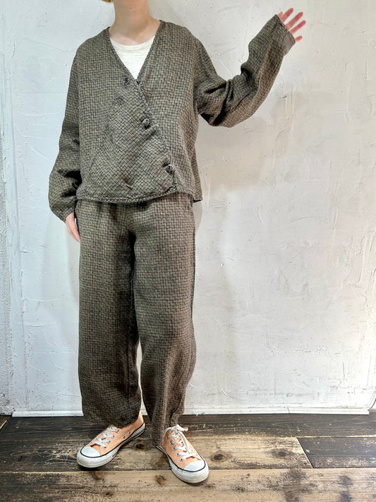 Vintage Linen Set Up 〜Jacket & Pants〜 [C26545]