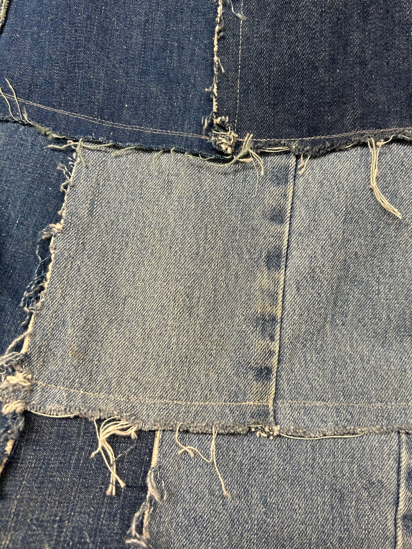 Vintage Denim Patchwork Skirt 〜Amy Nina〜 [E30182]