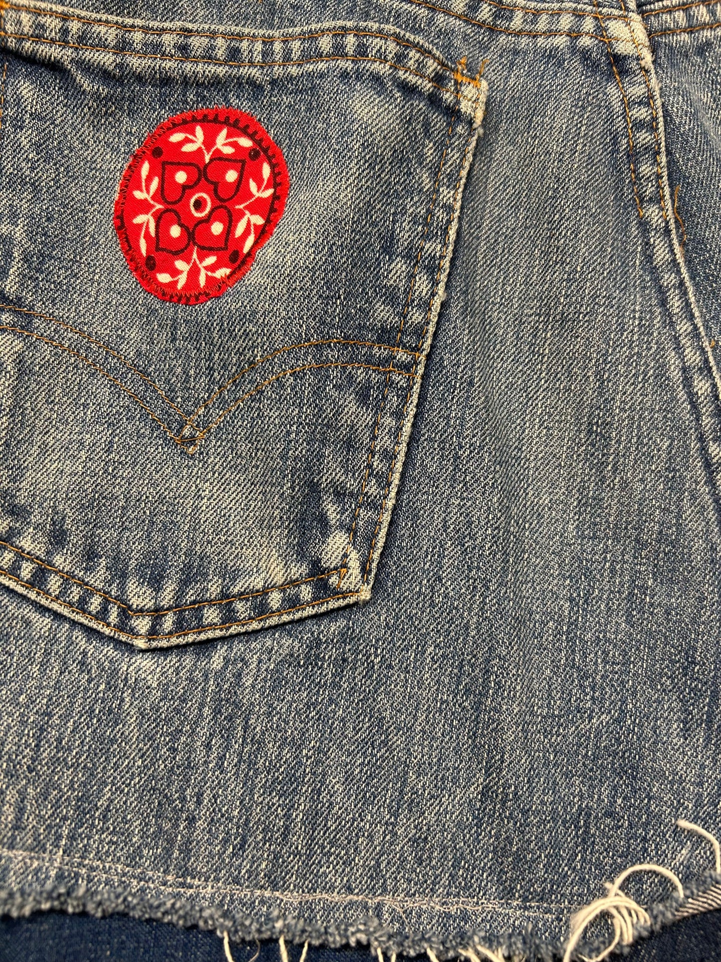 Vintage Denim Patchwork Skirt 〜Amy Nina〜 [E30182]