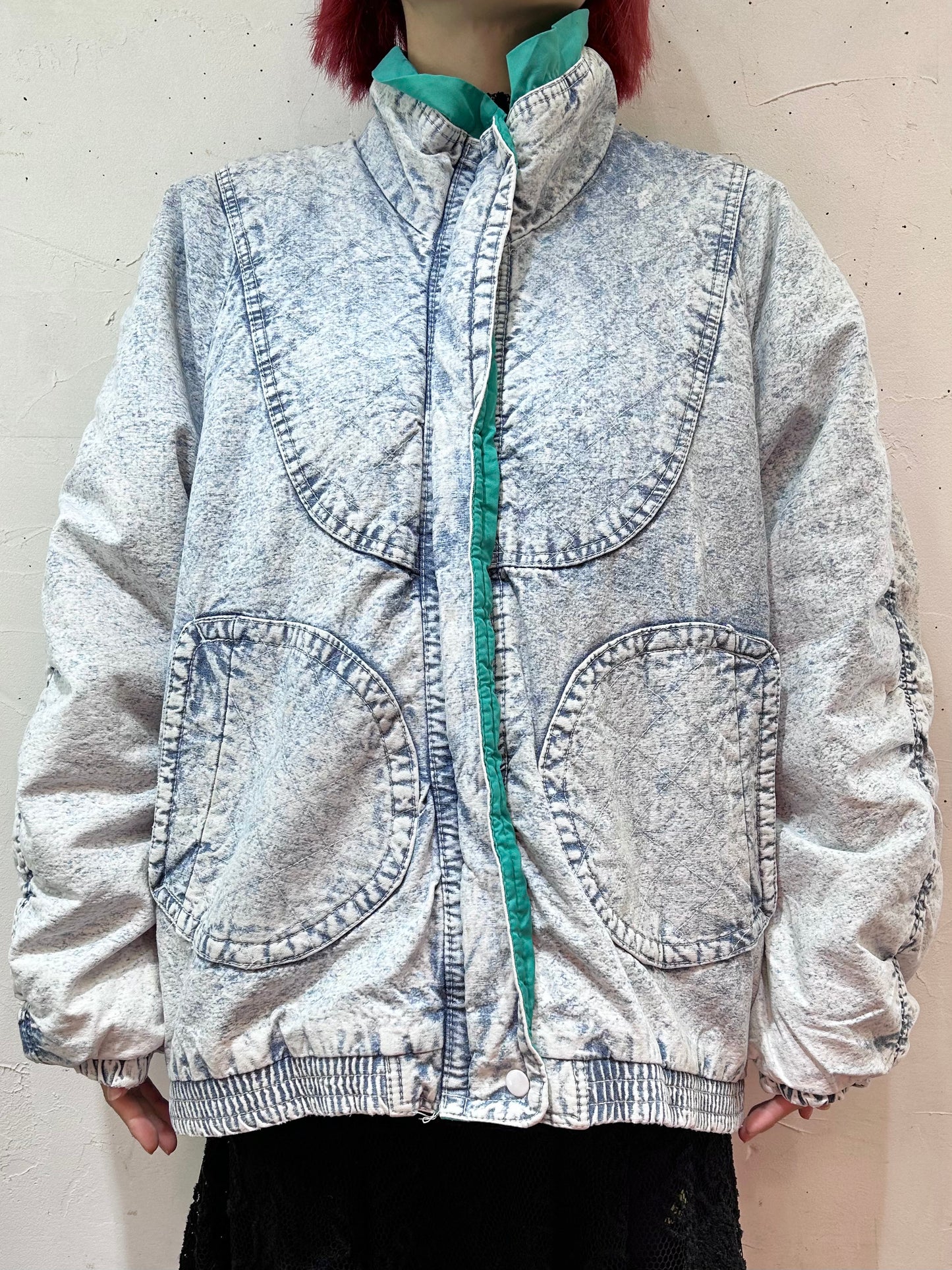 Vintage Denim Padding Jacket [J25354]