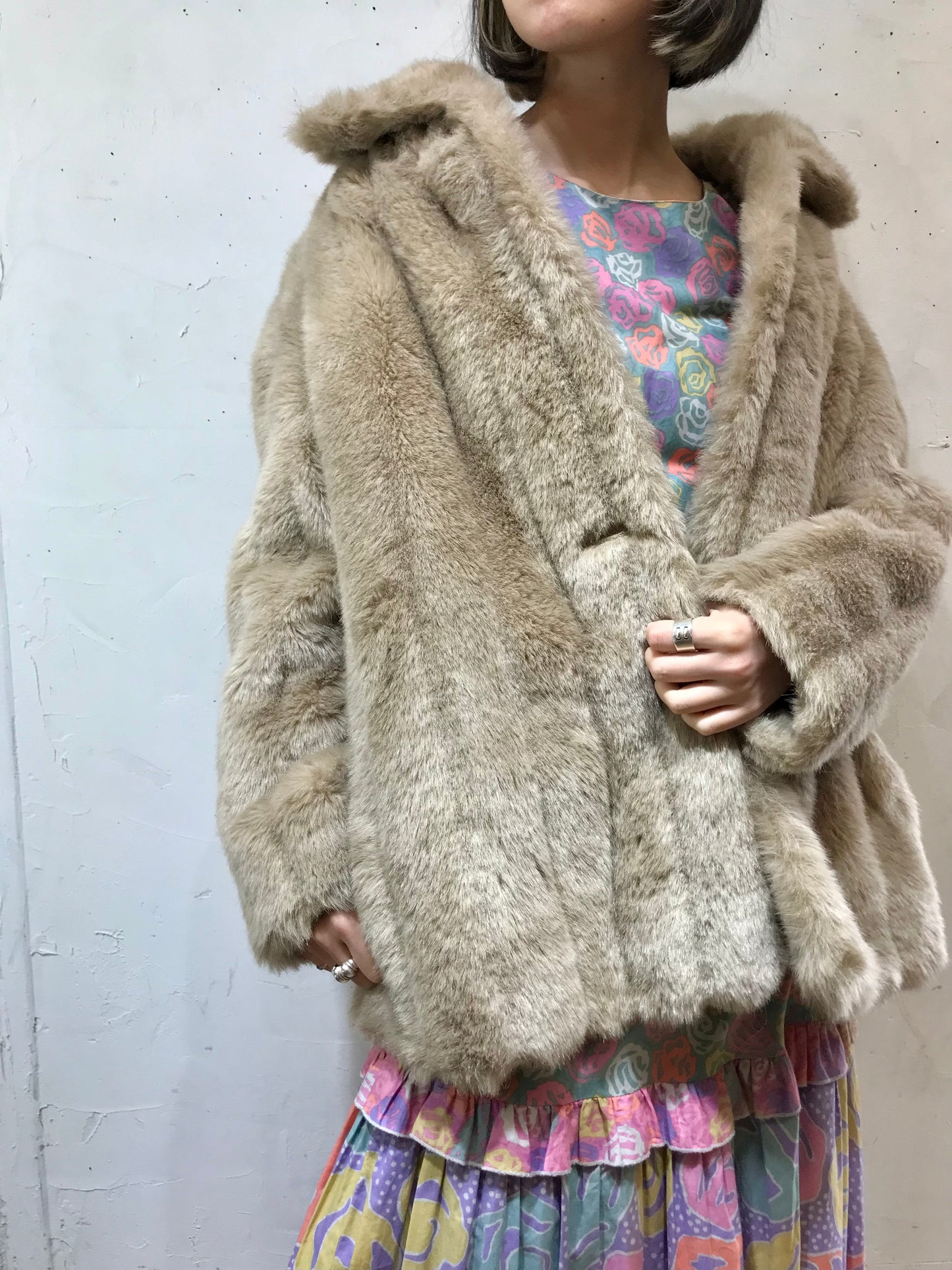 Vintage Eco Fur Jacket UNION MADE [K25557]