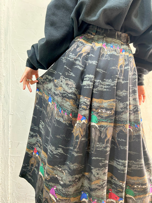 Vintage Rayon Skirt [I24916]