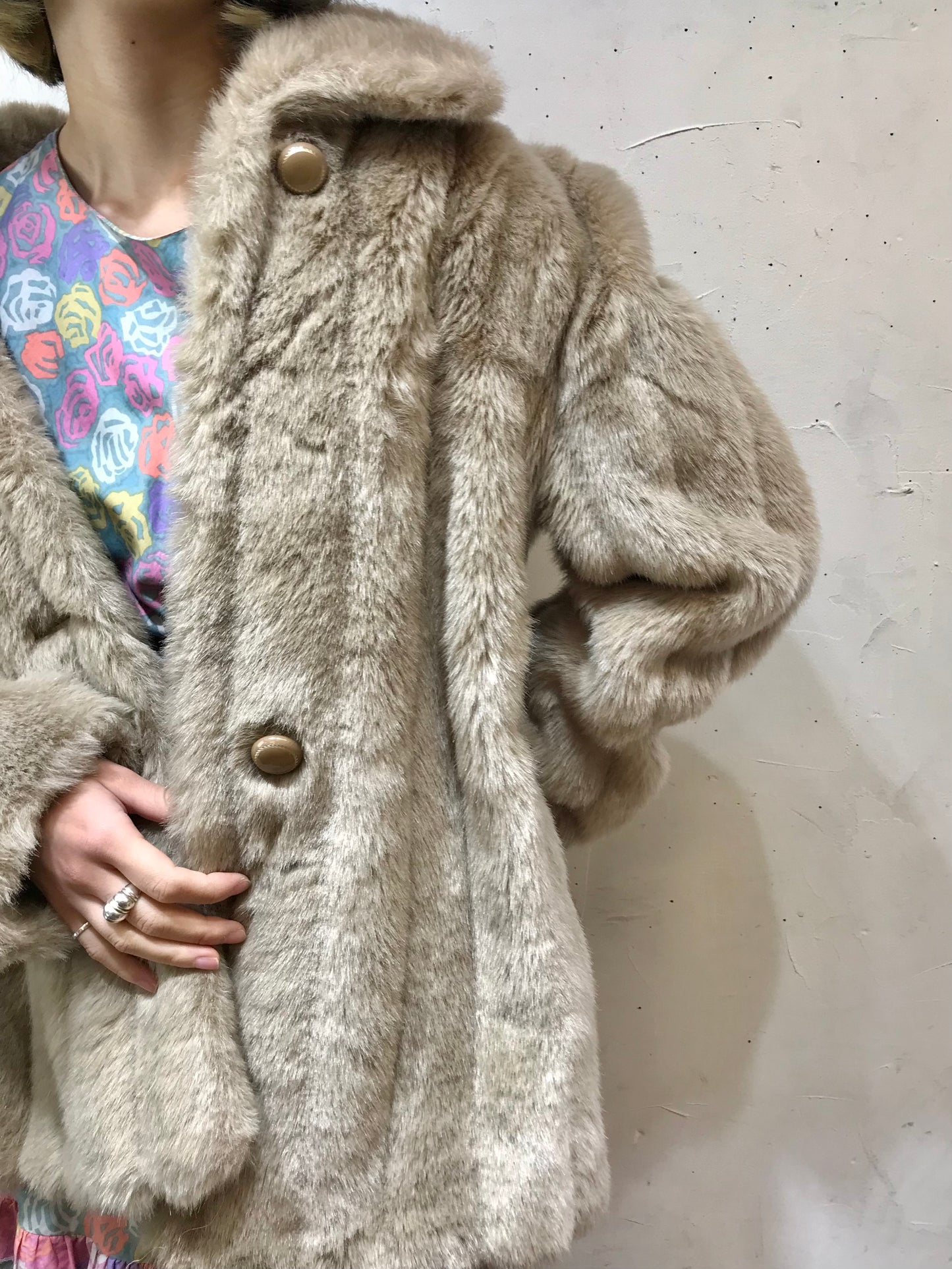 Vintage Eco Fur Jacket UNION MADE [K25557]