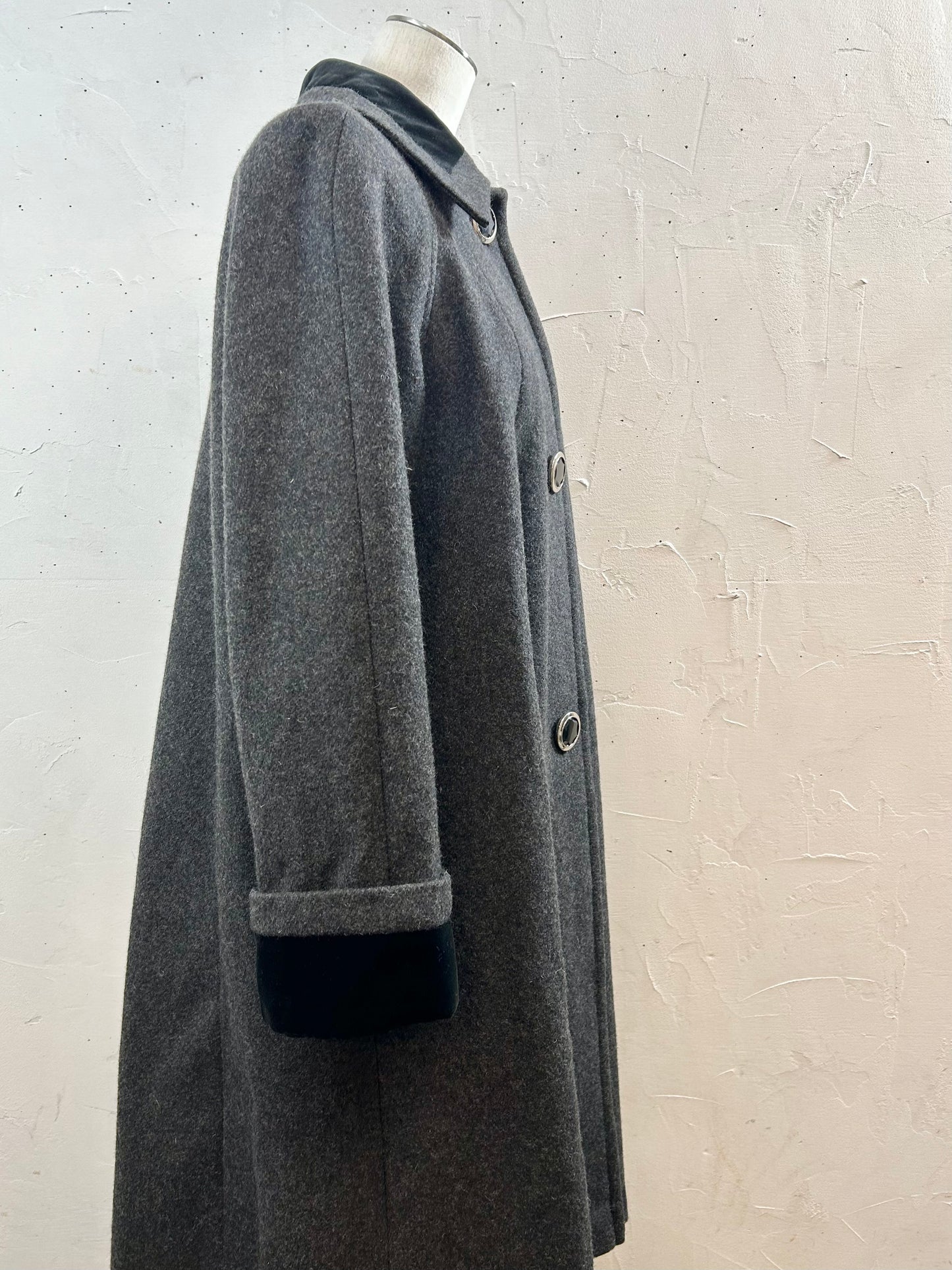 Vintage Wool Coat MADE IN USA [K28865]