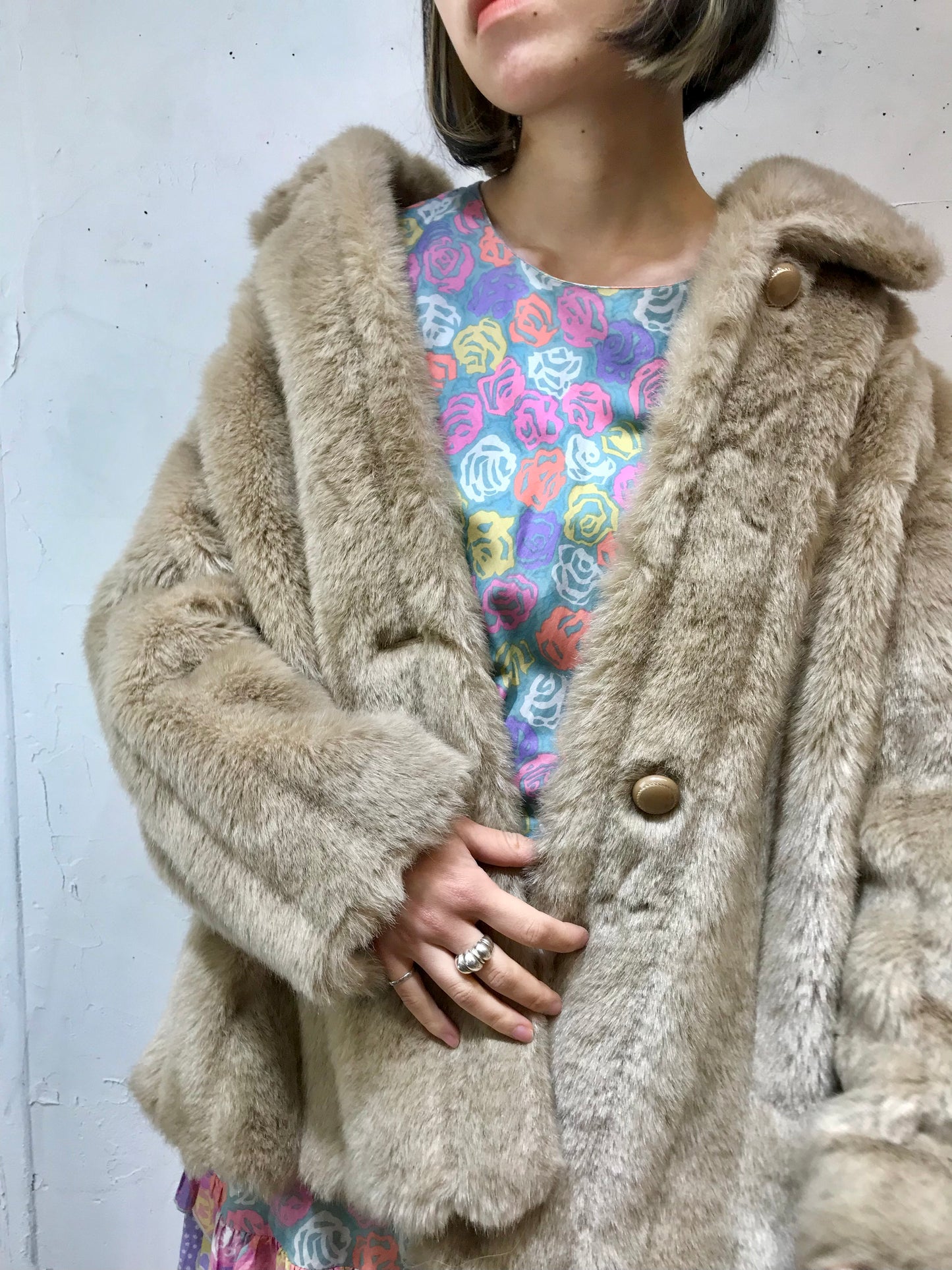 Vintage Eco Fur Jacket UNION MADE [K25557]