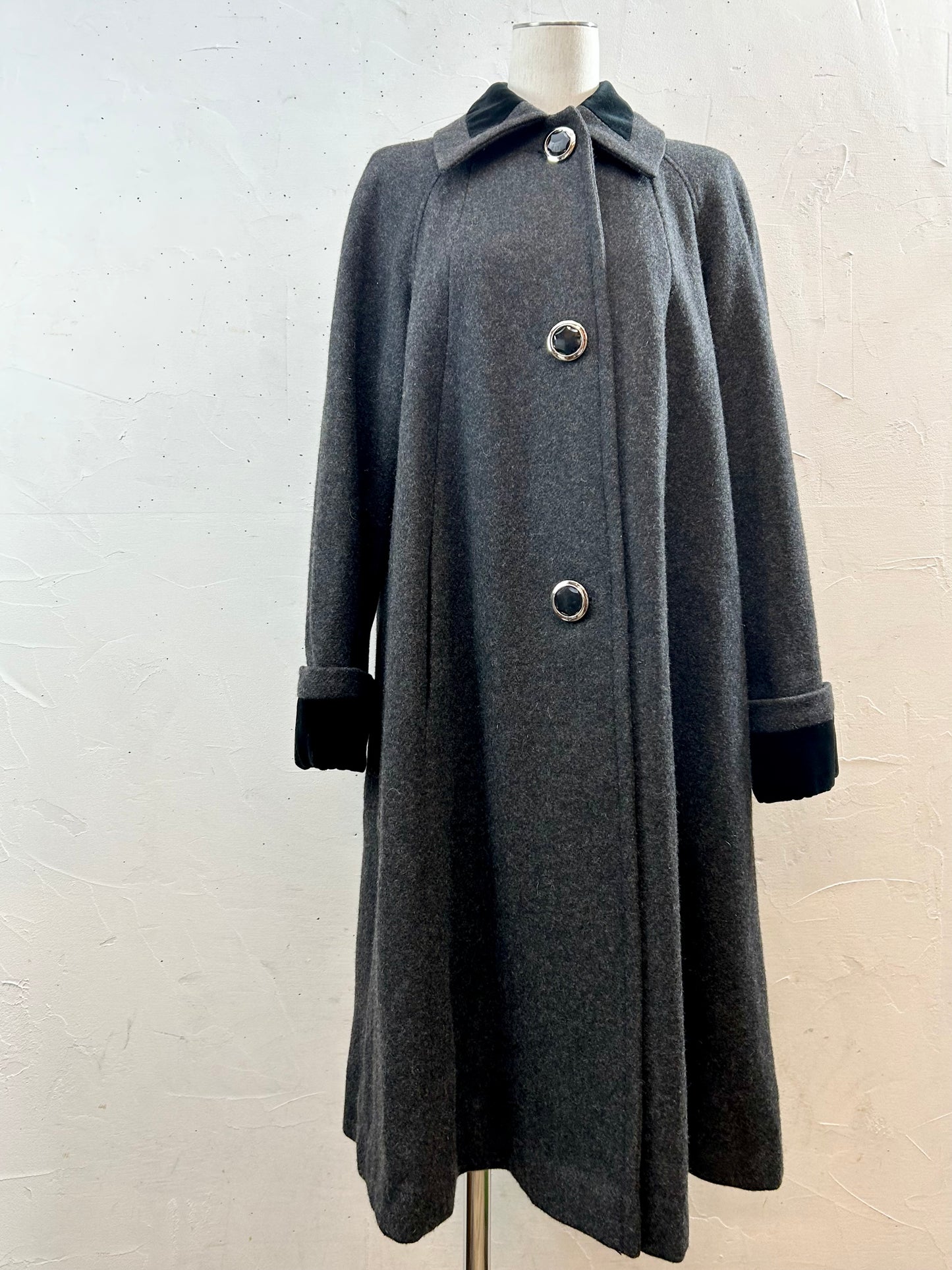 Vintage Wool Coat MADE IN USA [K28865]