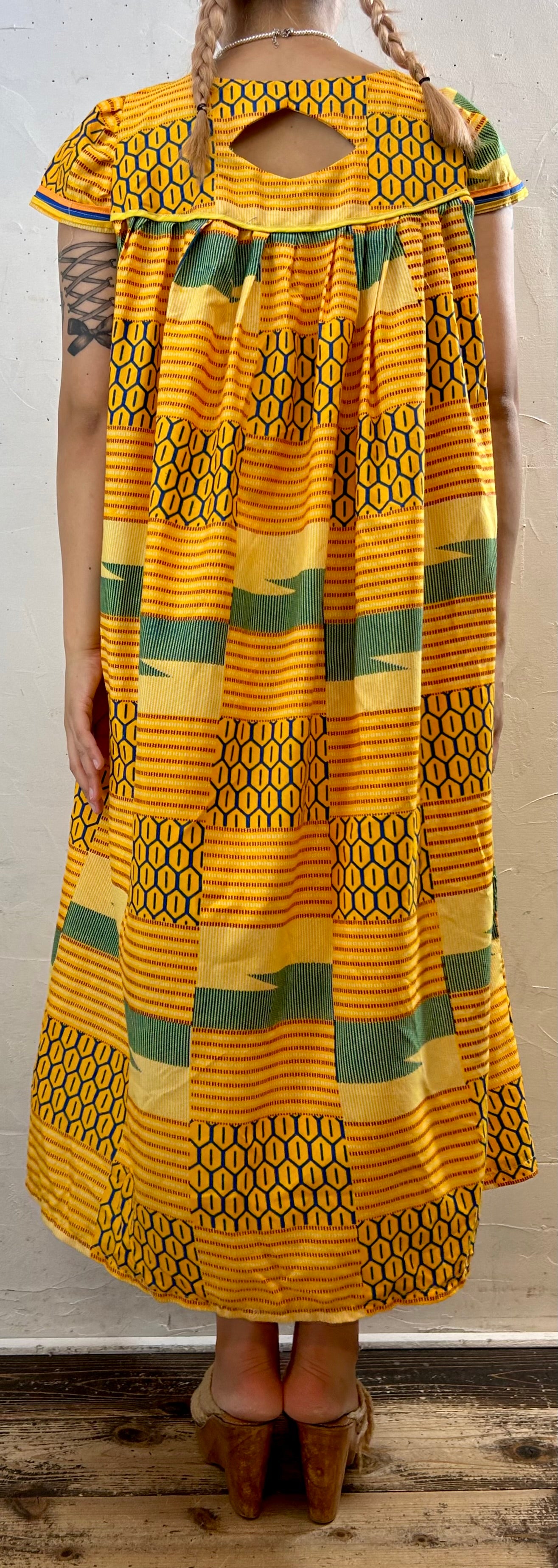 Vintage African Batik Dress [G28049]