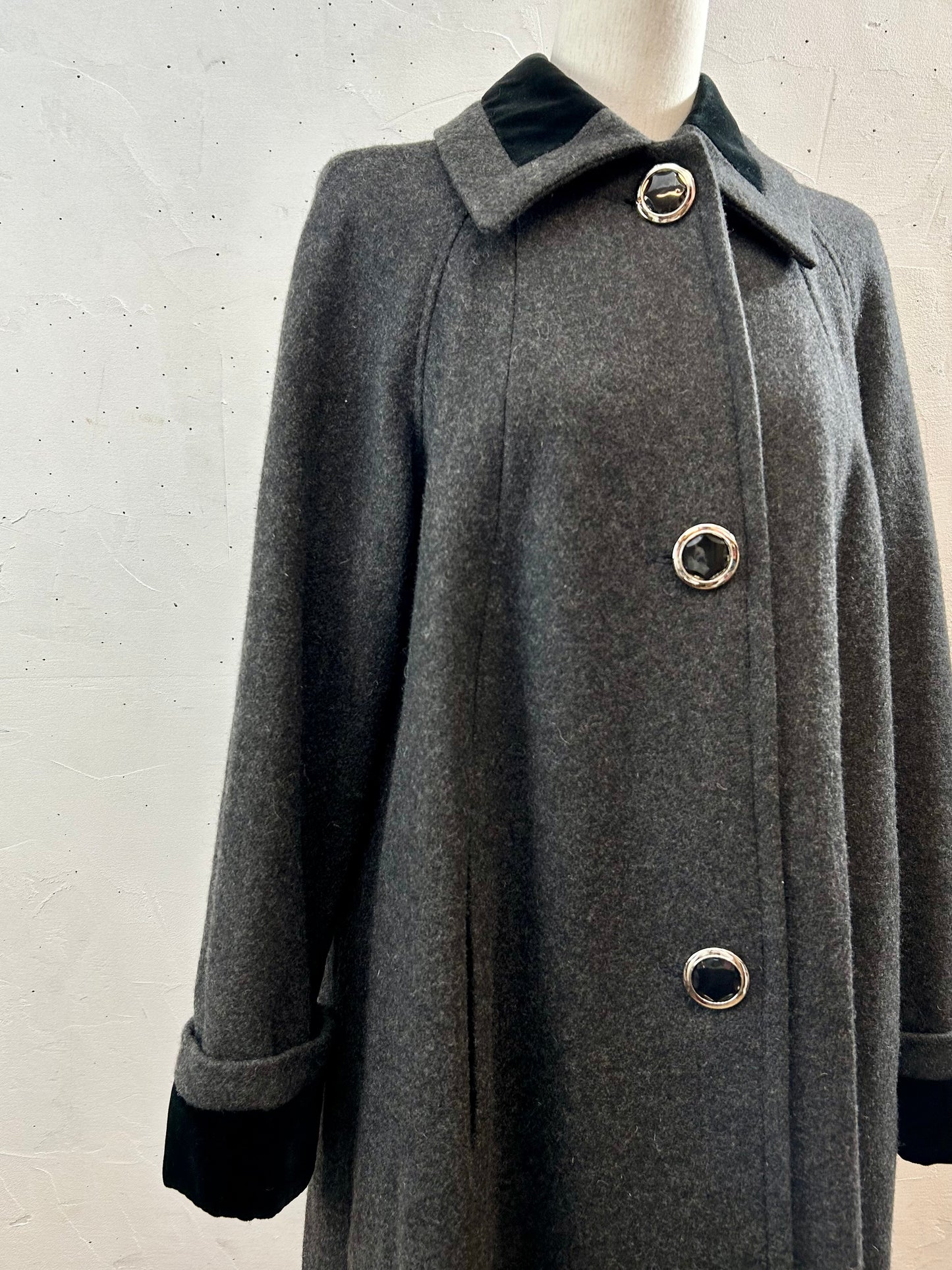 Vintage Wool Coat MADE IN USA [K28865]