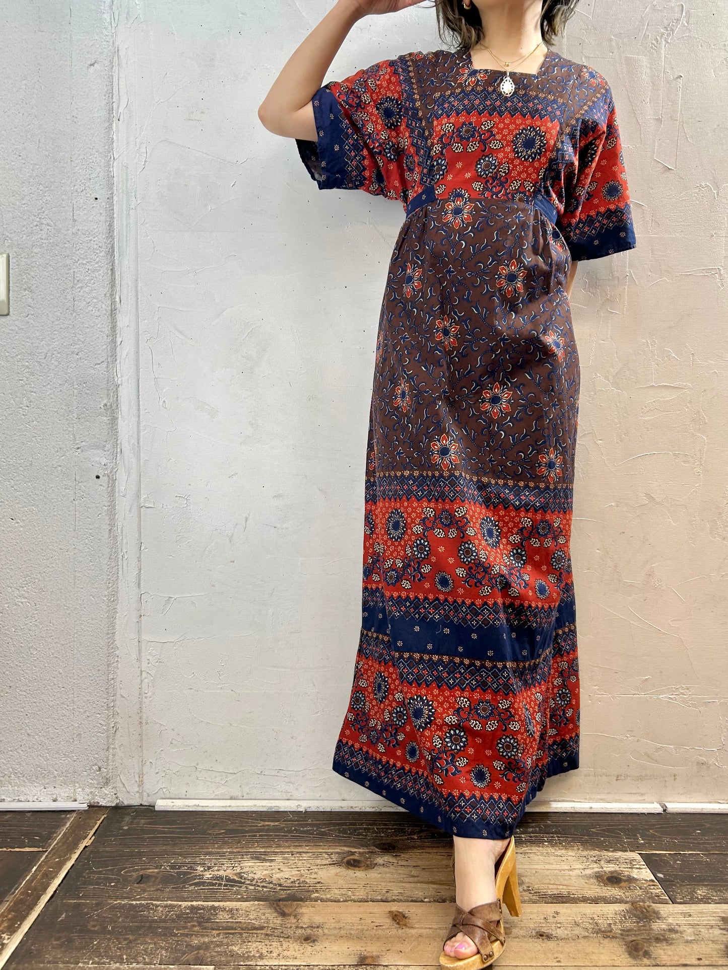 ’70s Vintage Dress MADE IN TEXAS[F27270］