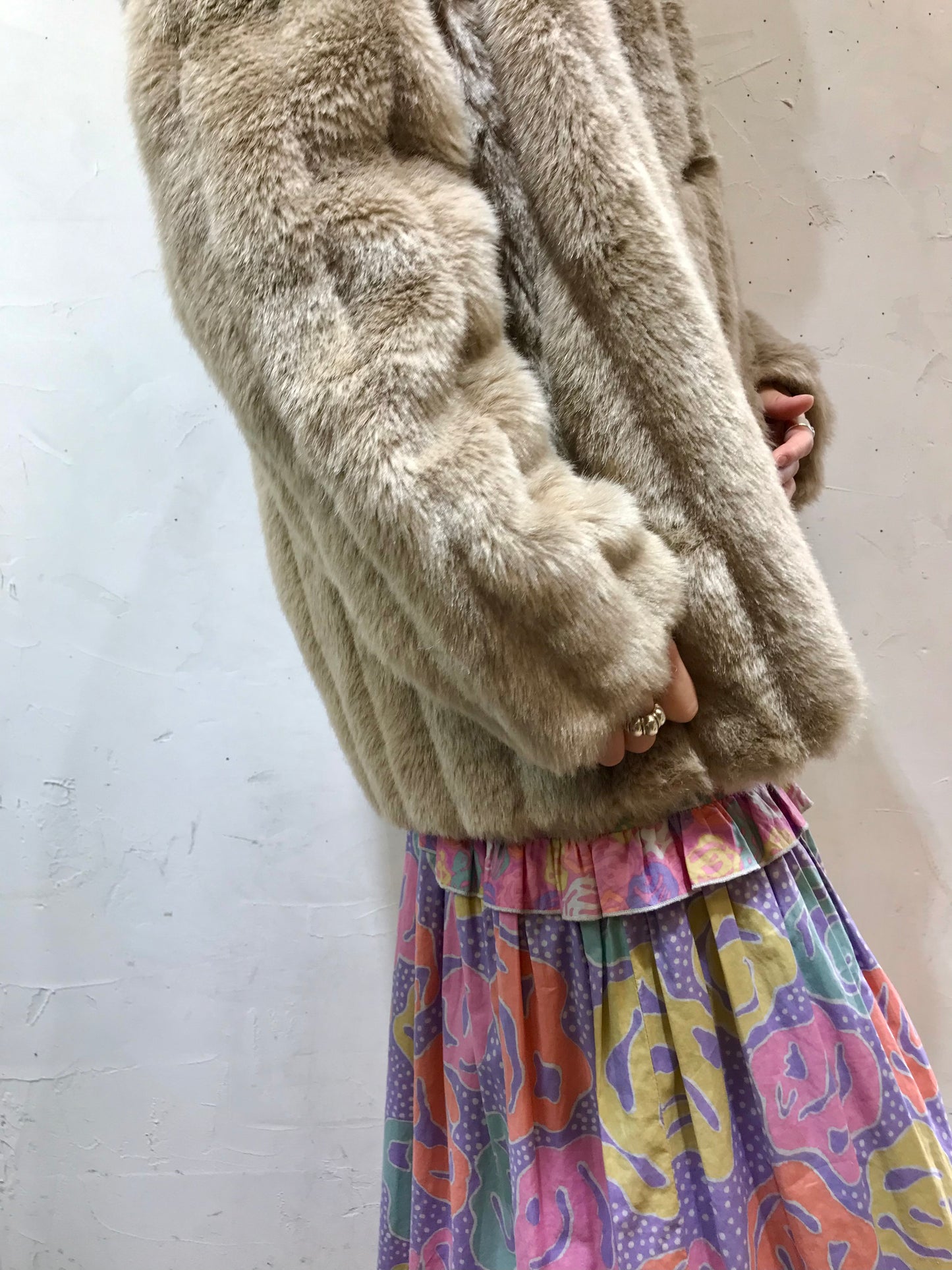 Vintage Eco Fur Jacket UNION MADE [K25557]