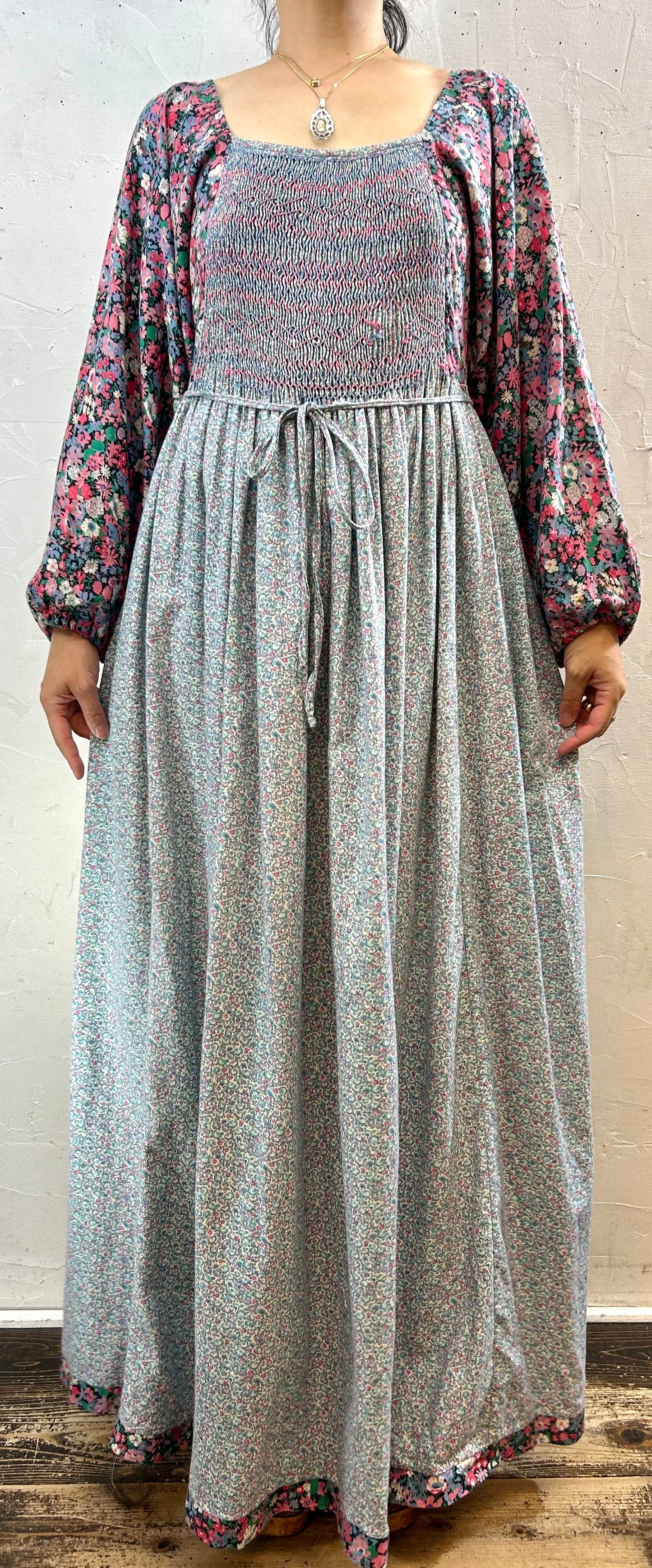 70sVintage Dress MADE IN GREAT BRITAIN [H28236]