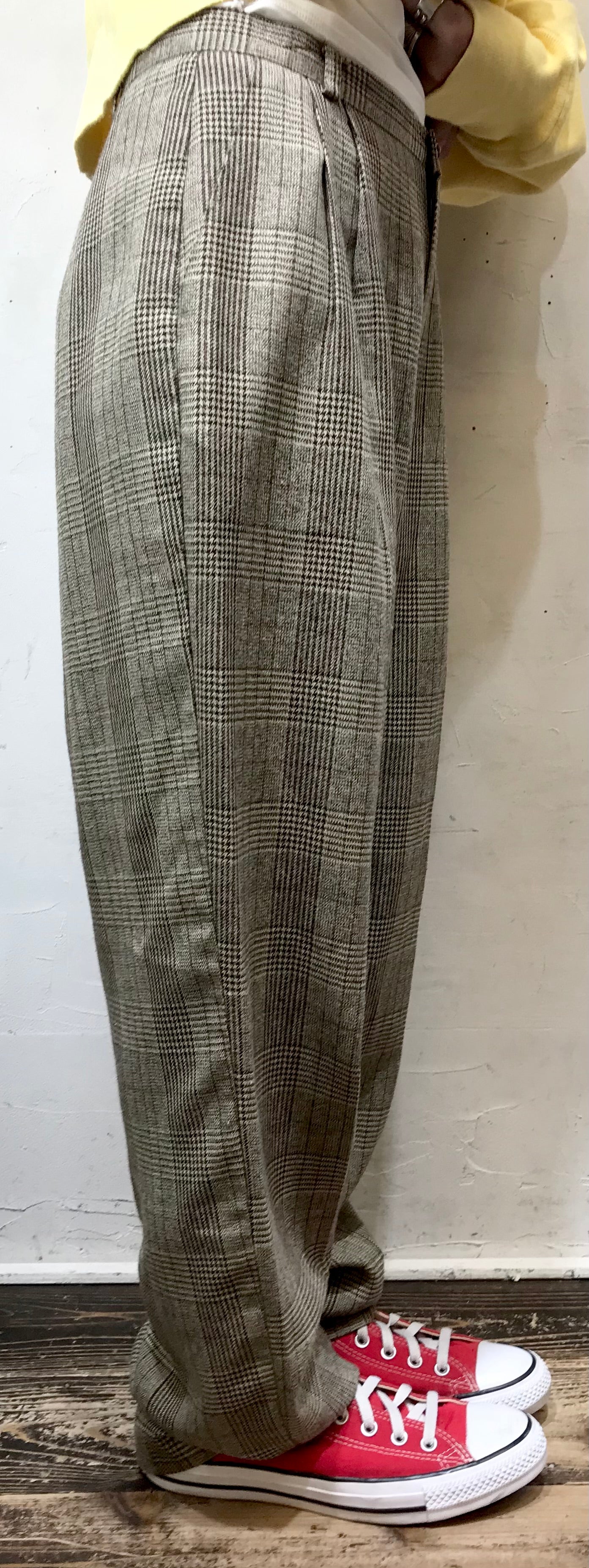 Vintage Plaid Pants MADE IN USA [H17549]