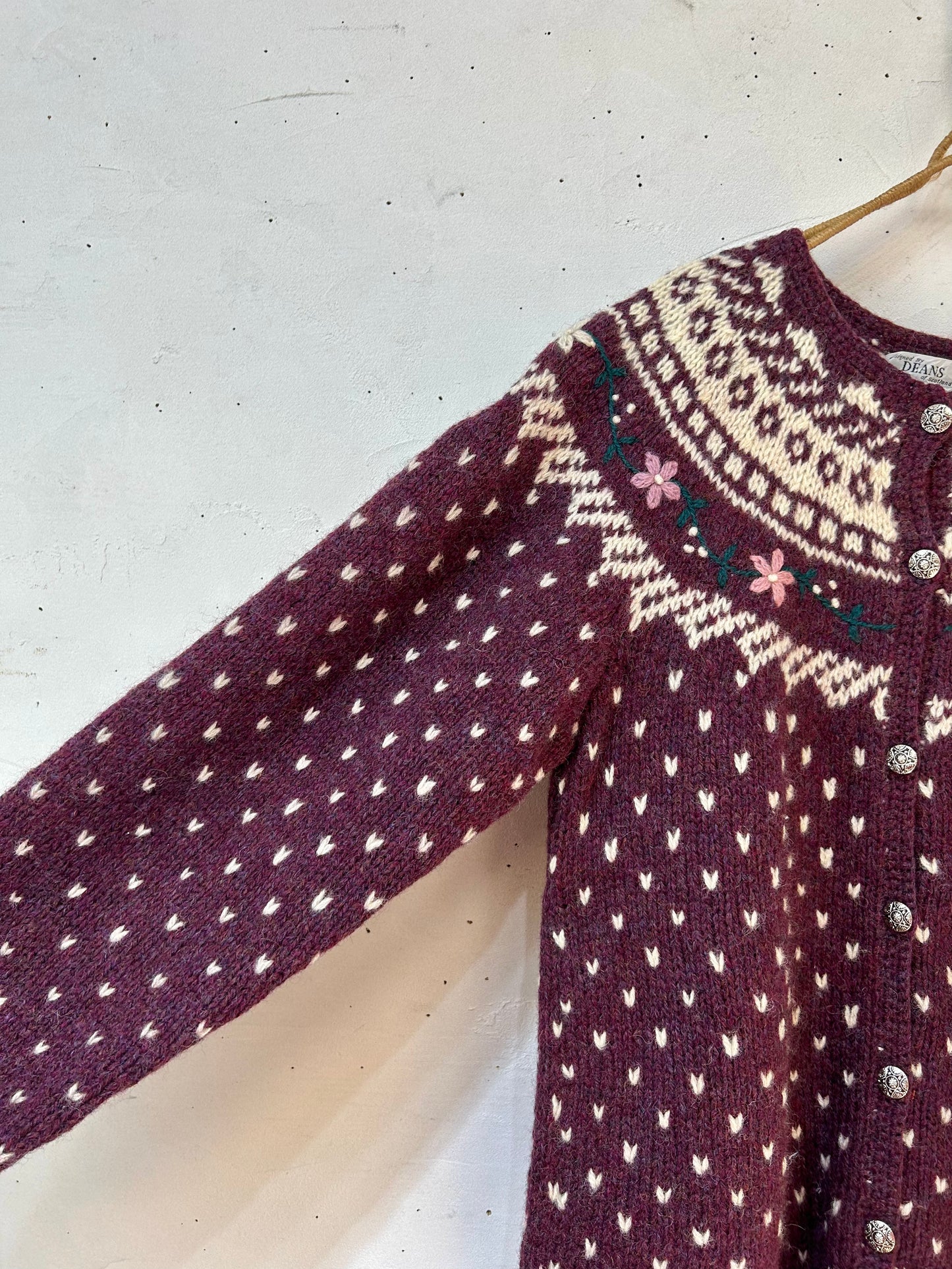 Vintage Nordic Knit Cardigan [J25269]