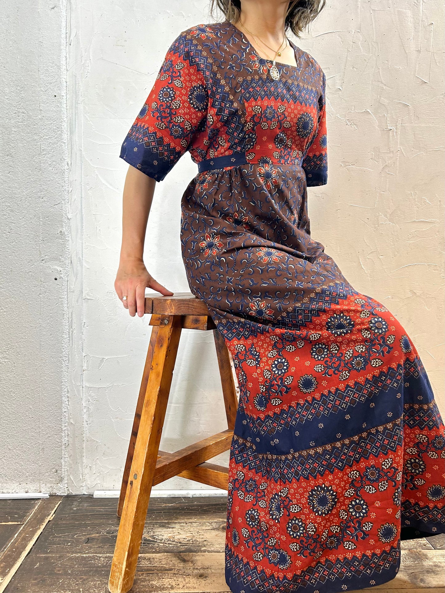 ’70s Vintage Dress MADE IN TEXAS[F27270］