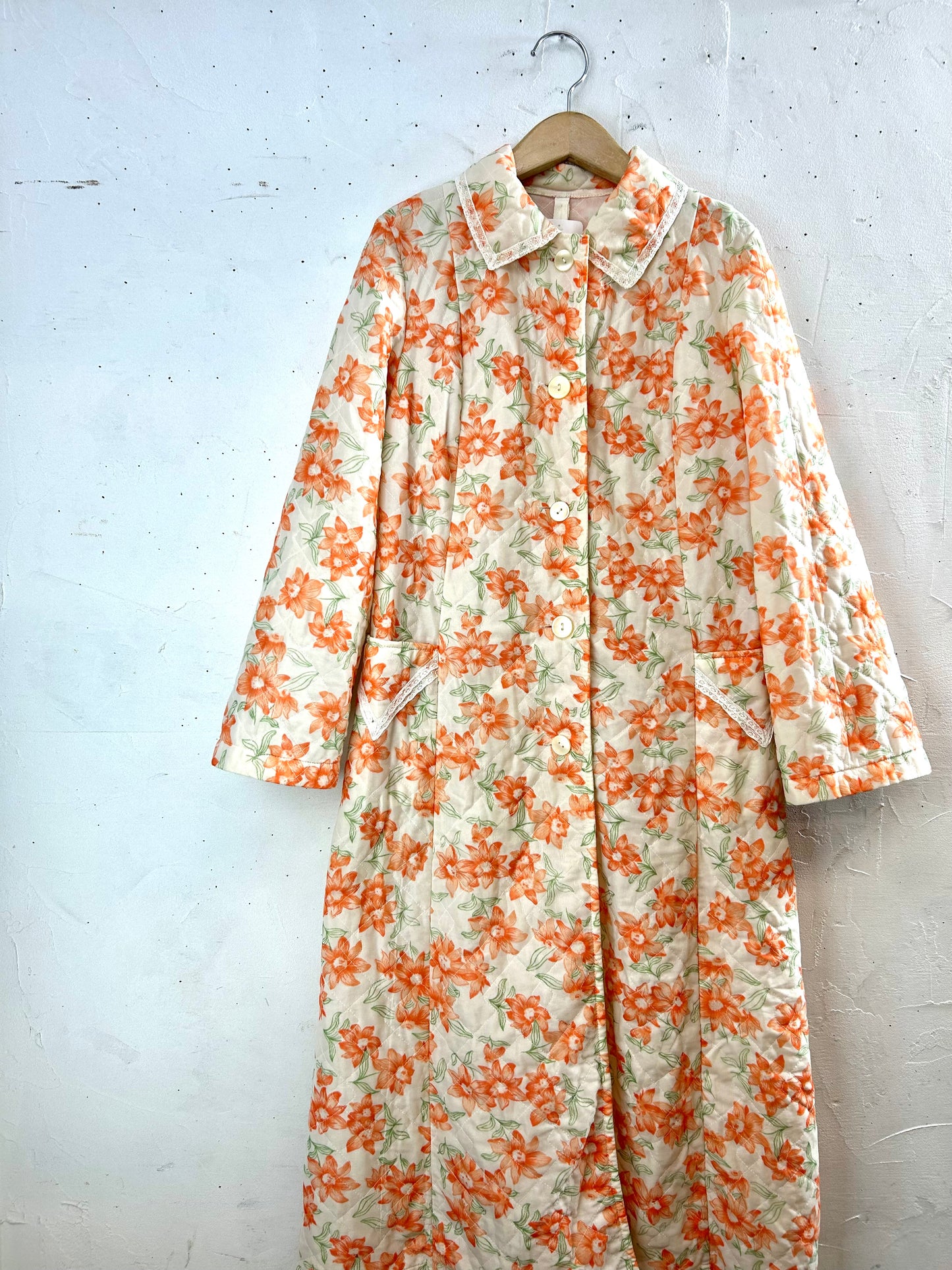 '70sVintage Quilting Gown [A29322]