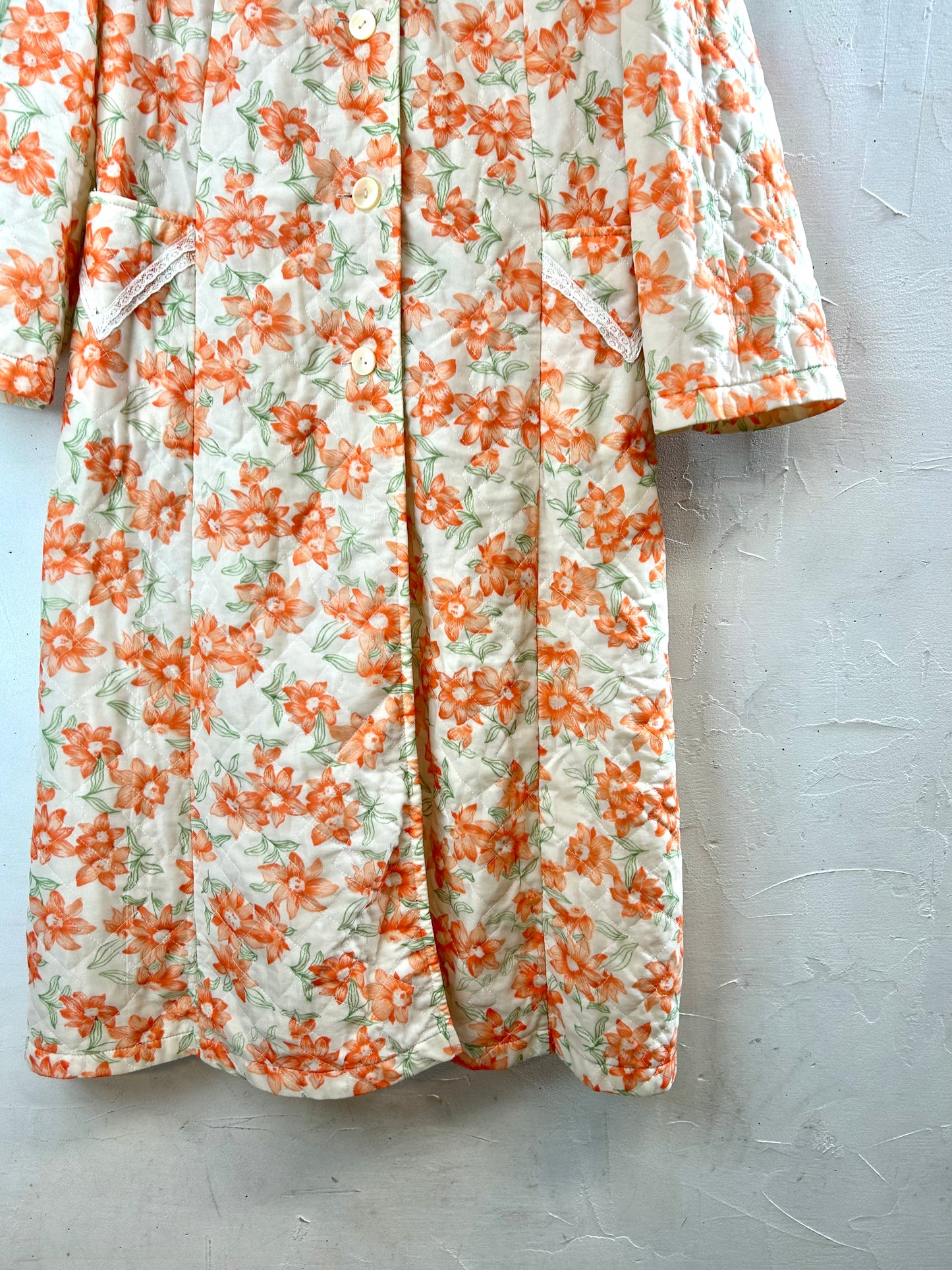 '70sVintage Quilting Gown [A29322]