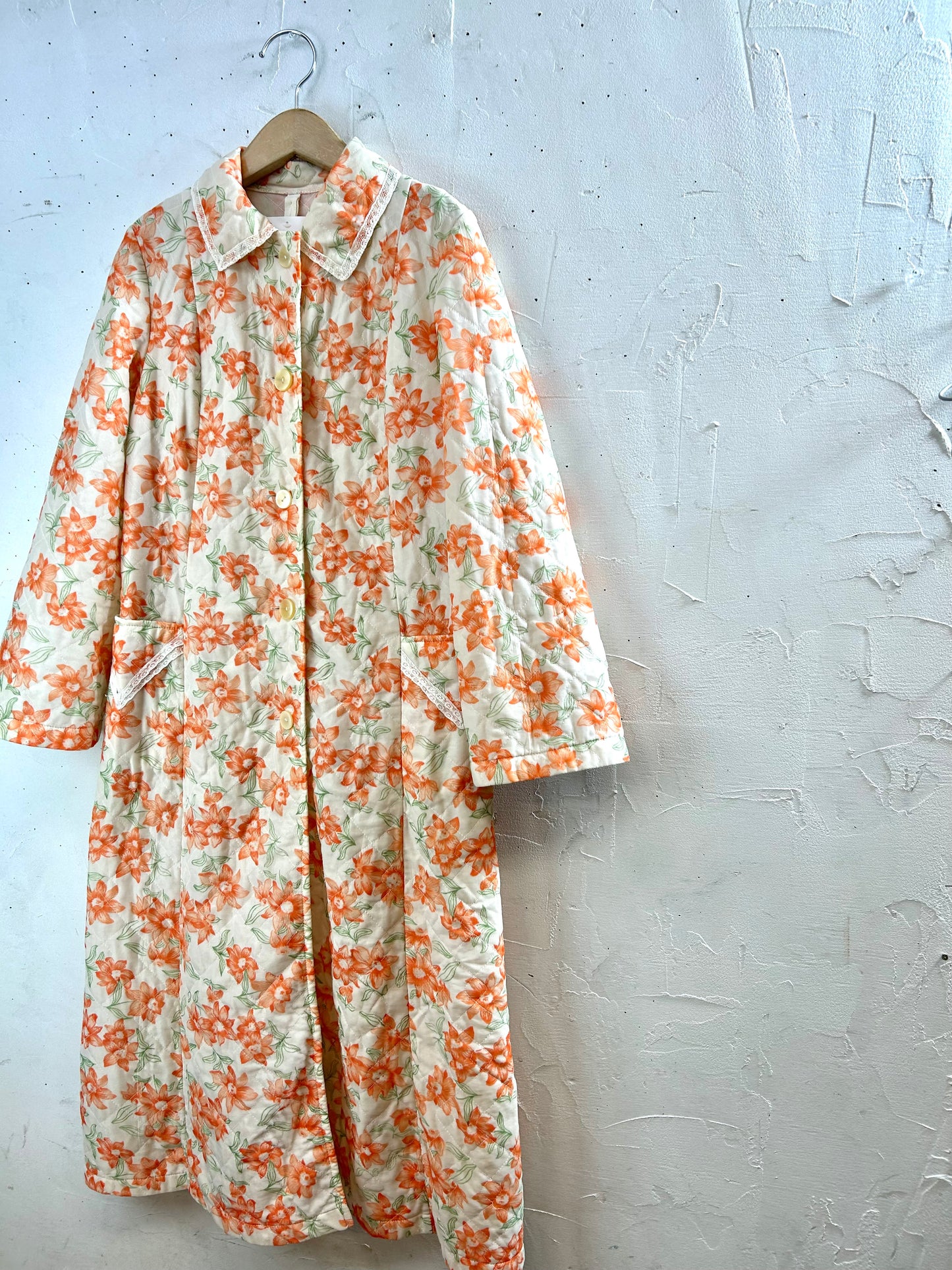 '70sVintage Quilting Gown [A29322]