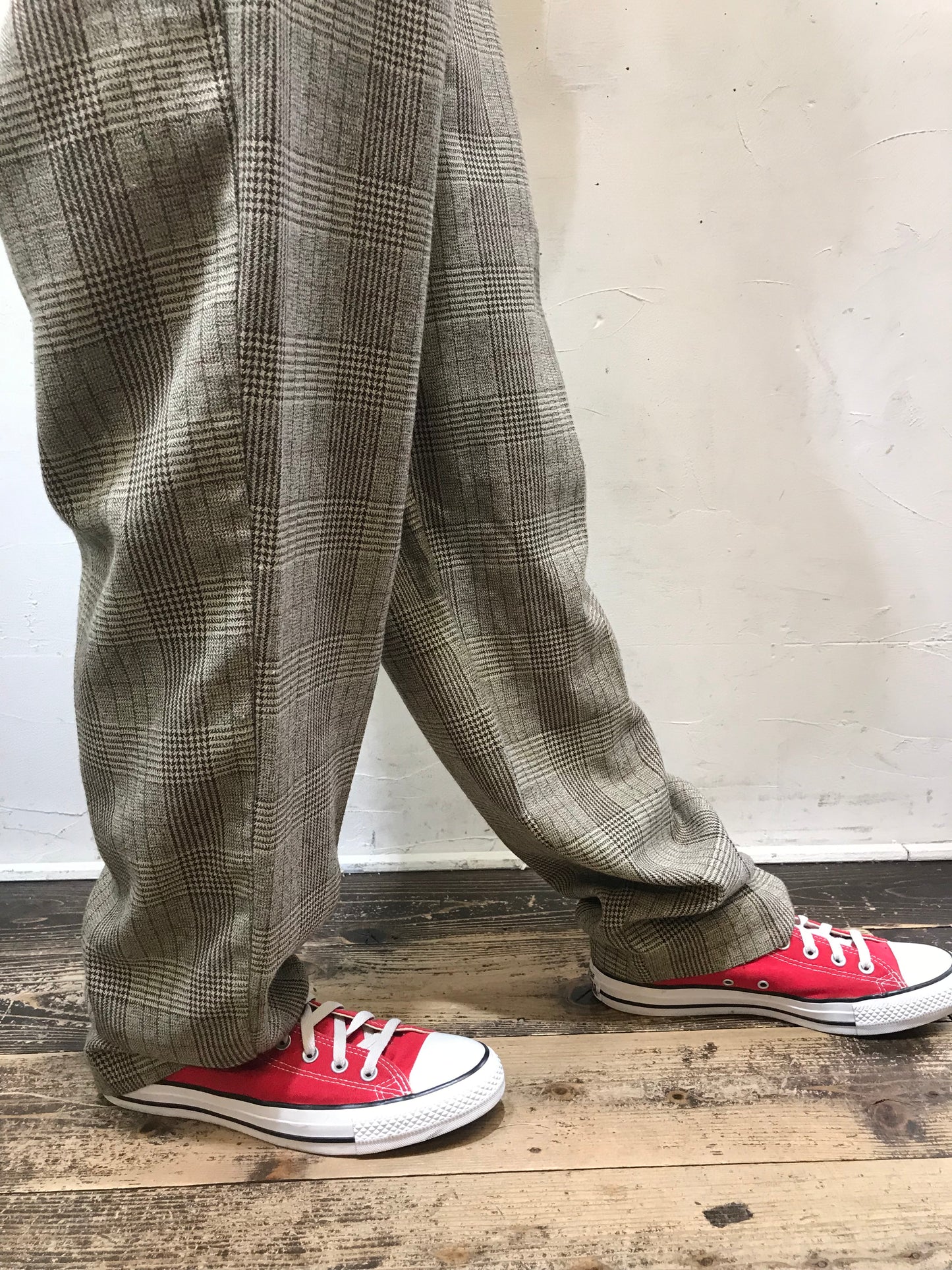 Vintage Plaid Pants MADE IN USA [H17549]