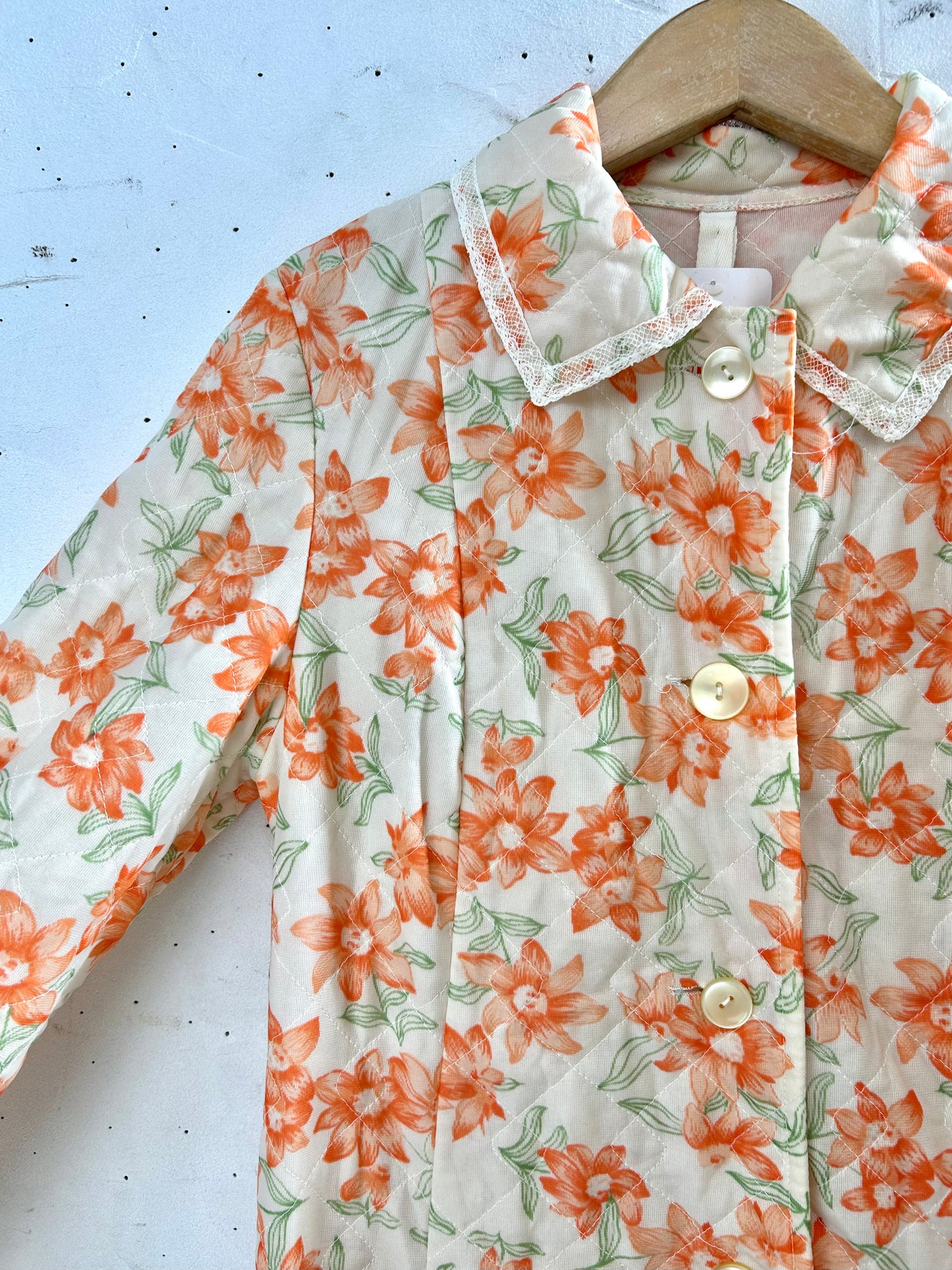 '70sVintage Quilting Gown [A29322]
