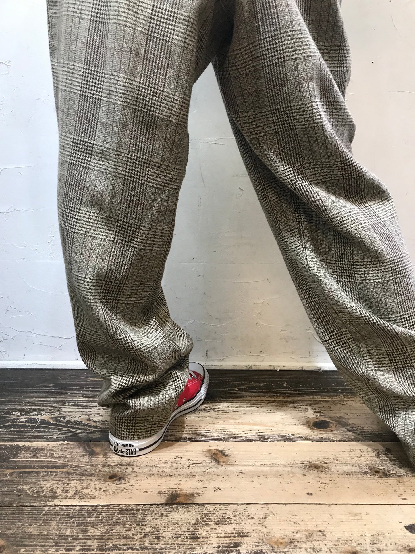 Vintage Plaid Pants MADE IN USA [H17549]