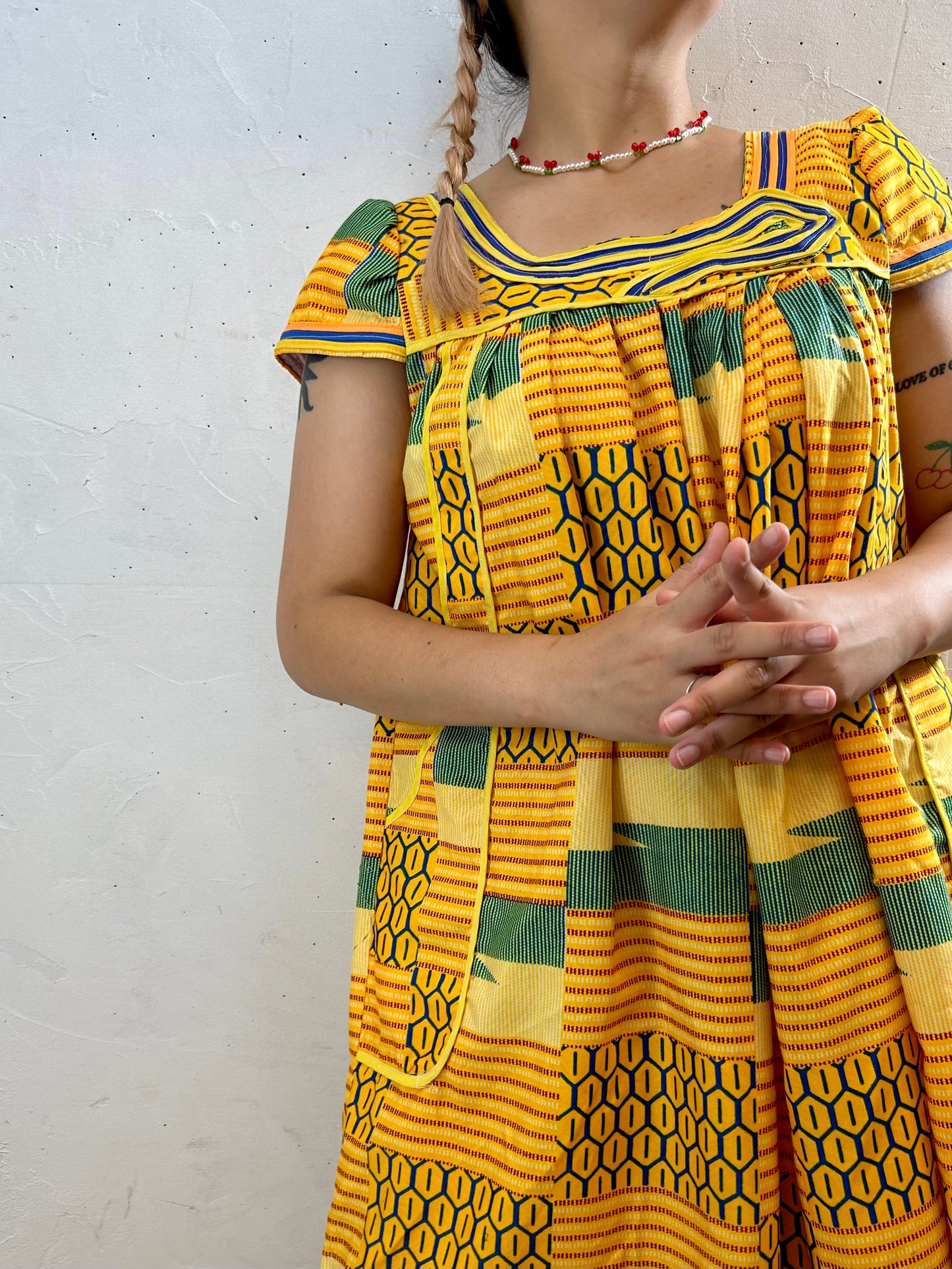 Vintage African Batik Dress [G28049]