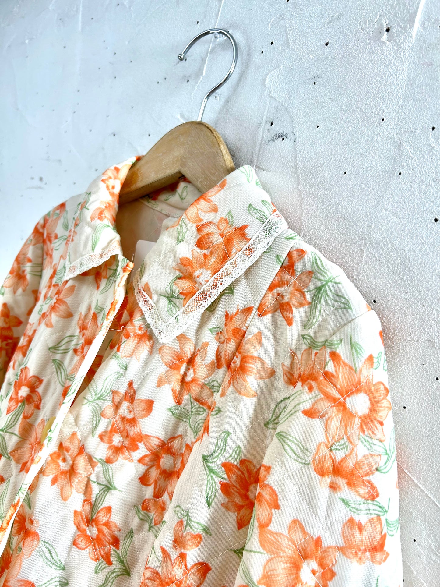 '70sVintage Quilting Gown [A29322]
