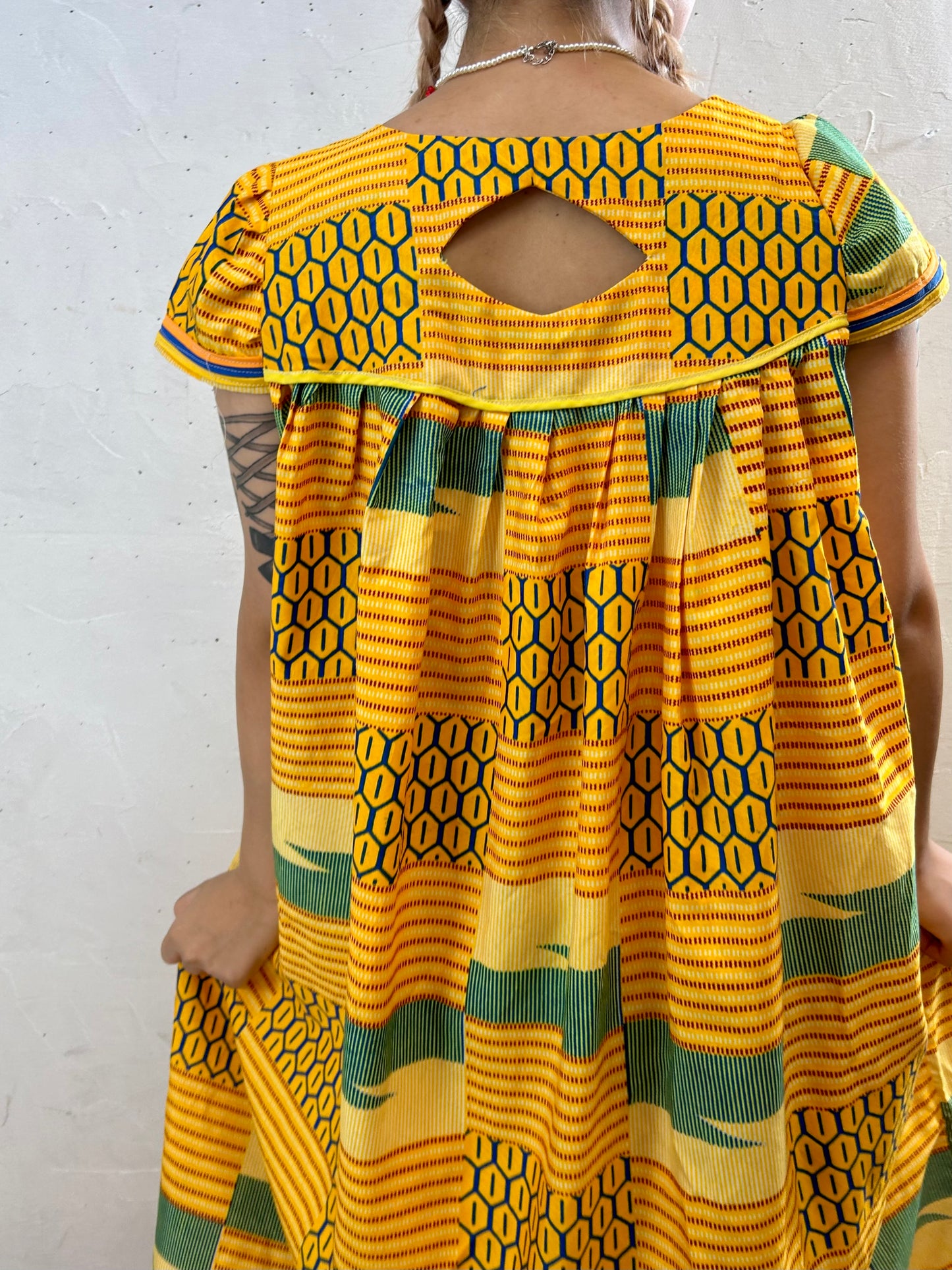 Vintage African Batik Dress [G28049]