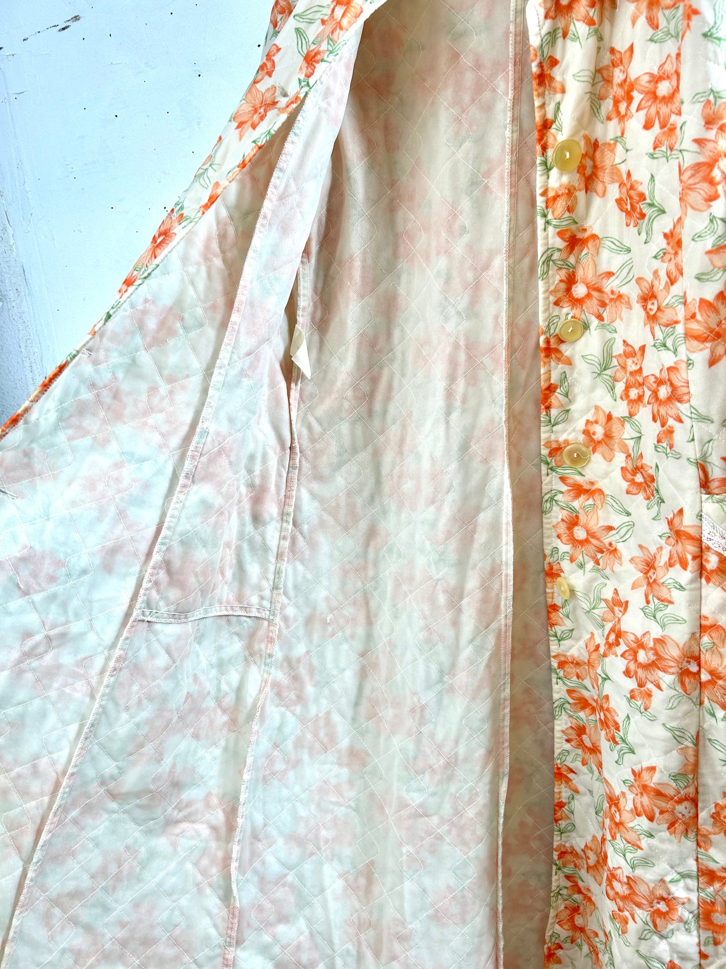 '70sVintage Quilting Gown [A29322]