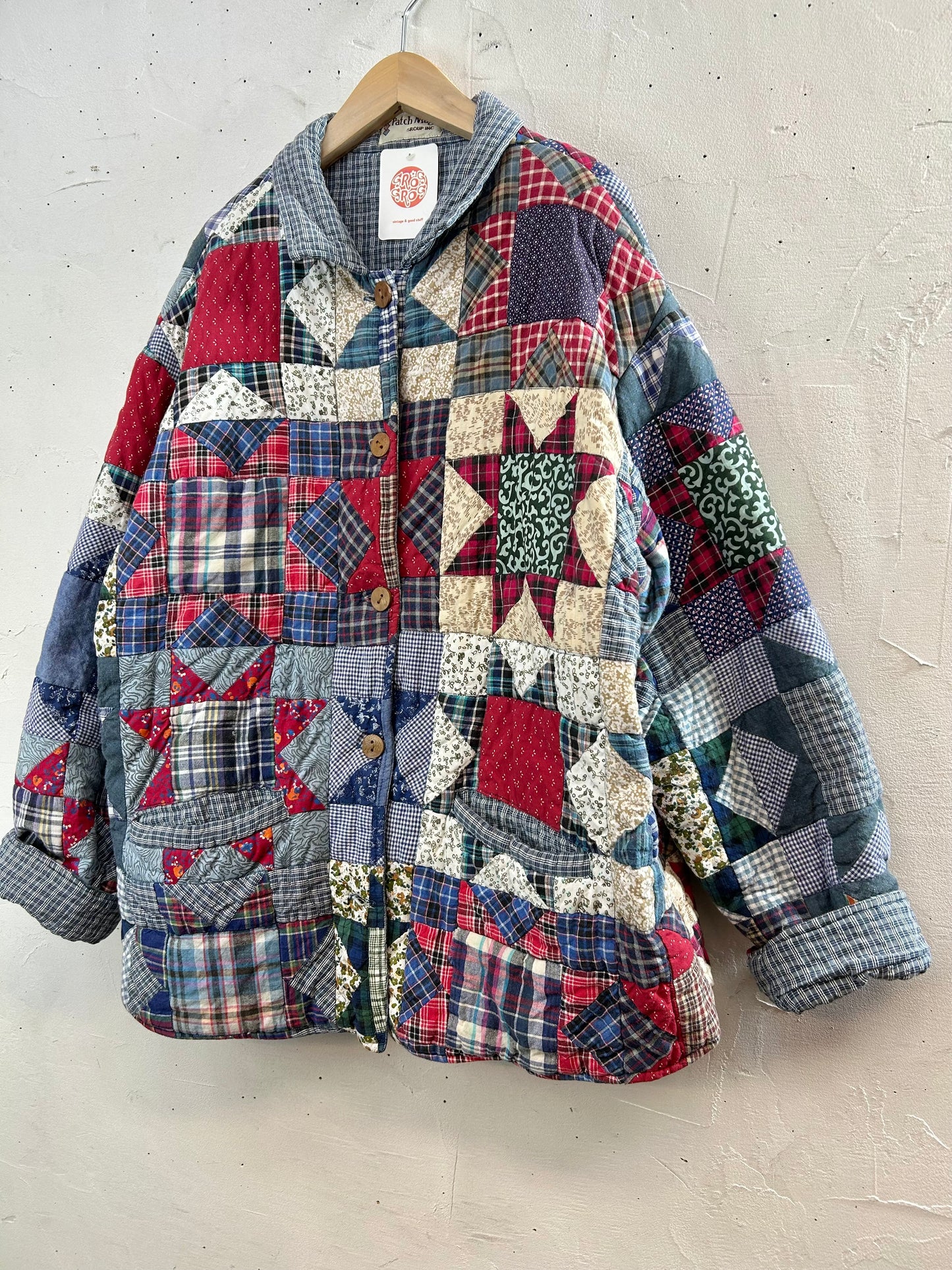 Vintage Reversible Patchwork Jacket 〜Patch Magic〜 [A29333]