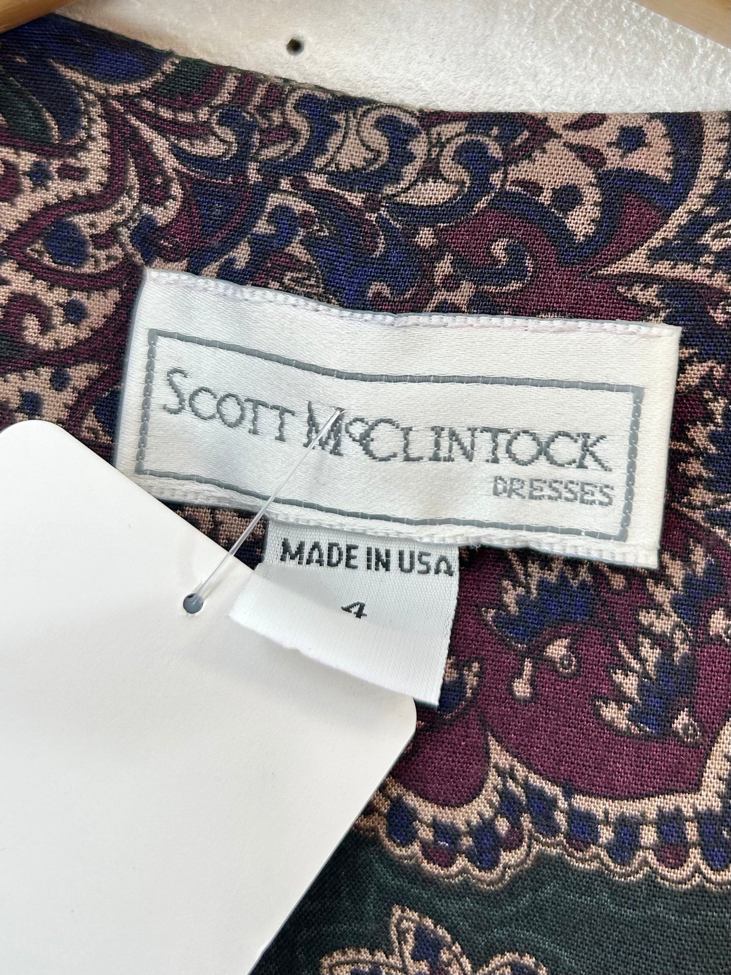 '80s Vintage Dress 〜SCOTT McCLINTOCK〜 [C29755]