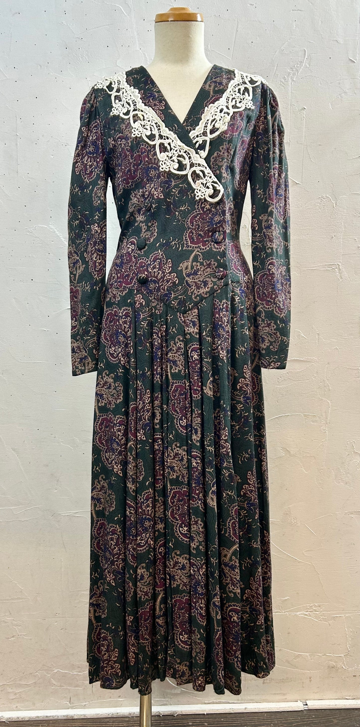 '80s Vintage Dress 〜SCOTT McCLINTOCK〜 [C29755]