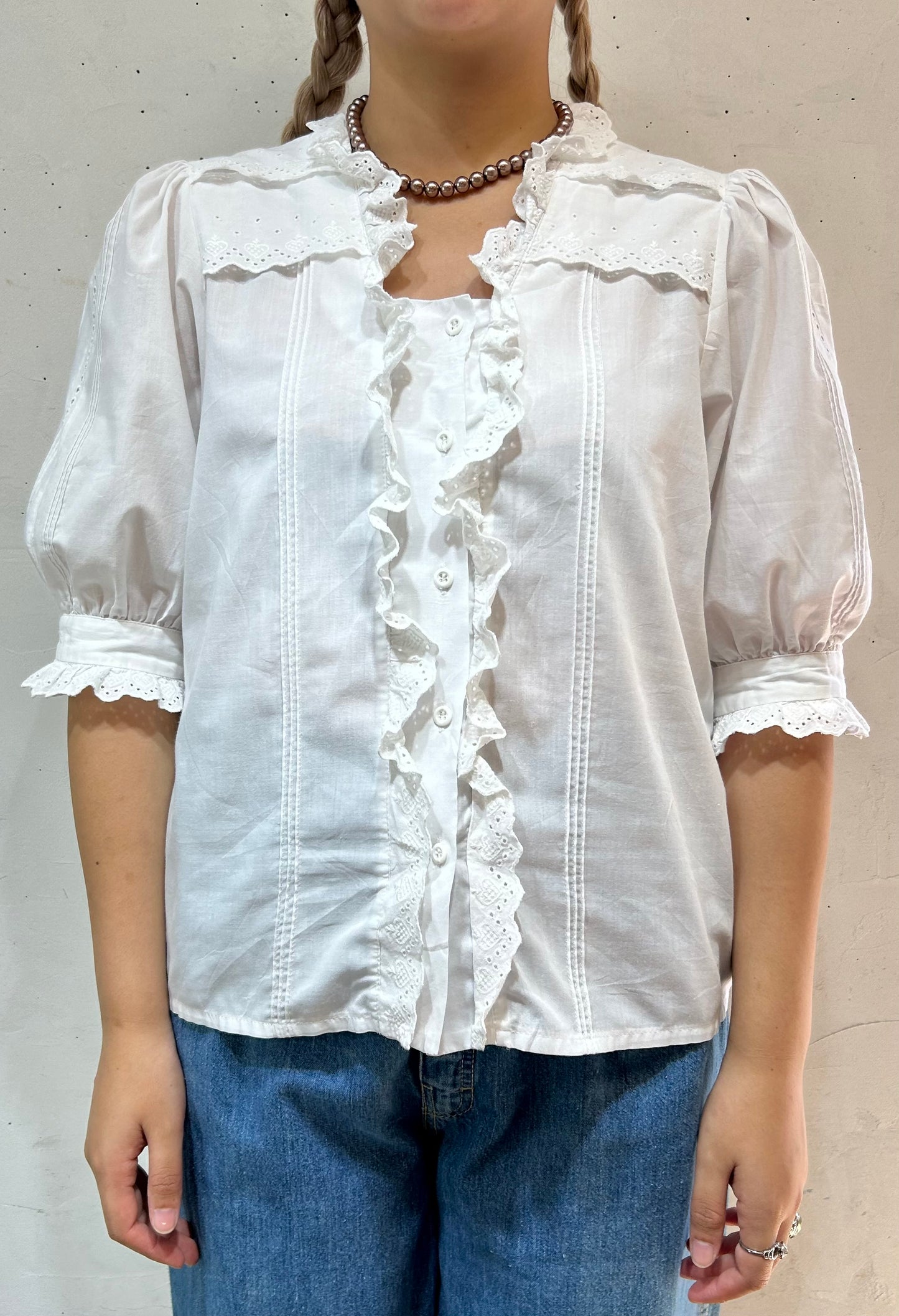 Vintage White Tyrol Blouse [D26854]