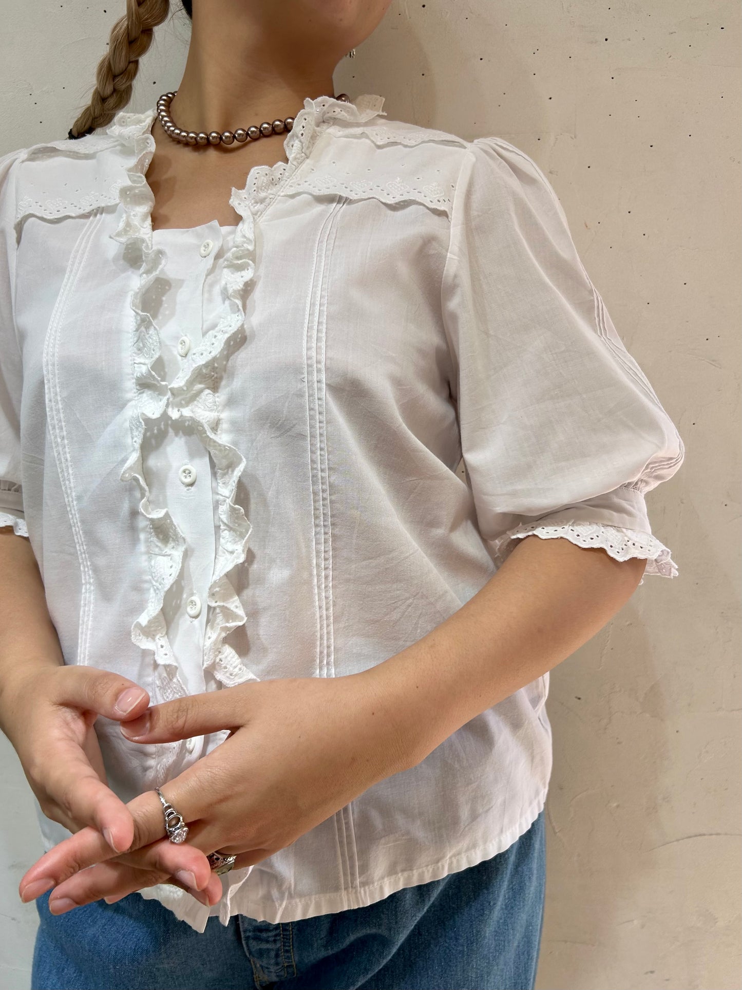 Vintage White Tyrol Blouse [D26854]